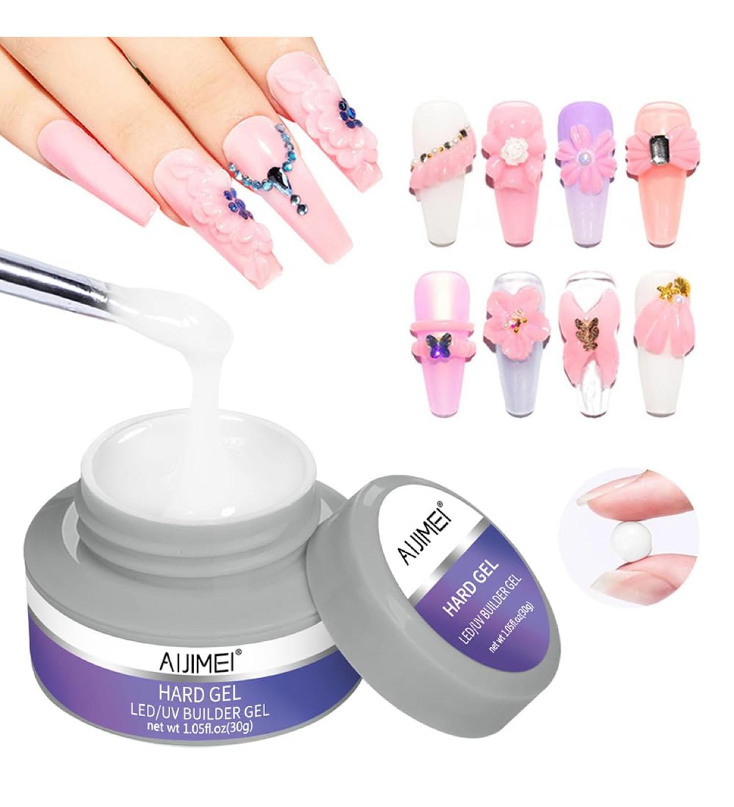 AIJIMEI 30g Builder Gel for Nails White Color Hard Gel Builder Gel for Nail Gel Builder for Nails Nail Art Nail Strengthening Nail Gel Builder for Nail (White-30g/1.05fl.oz) - Buy Online on GoSupps.com