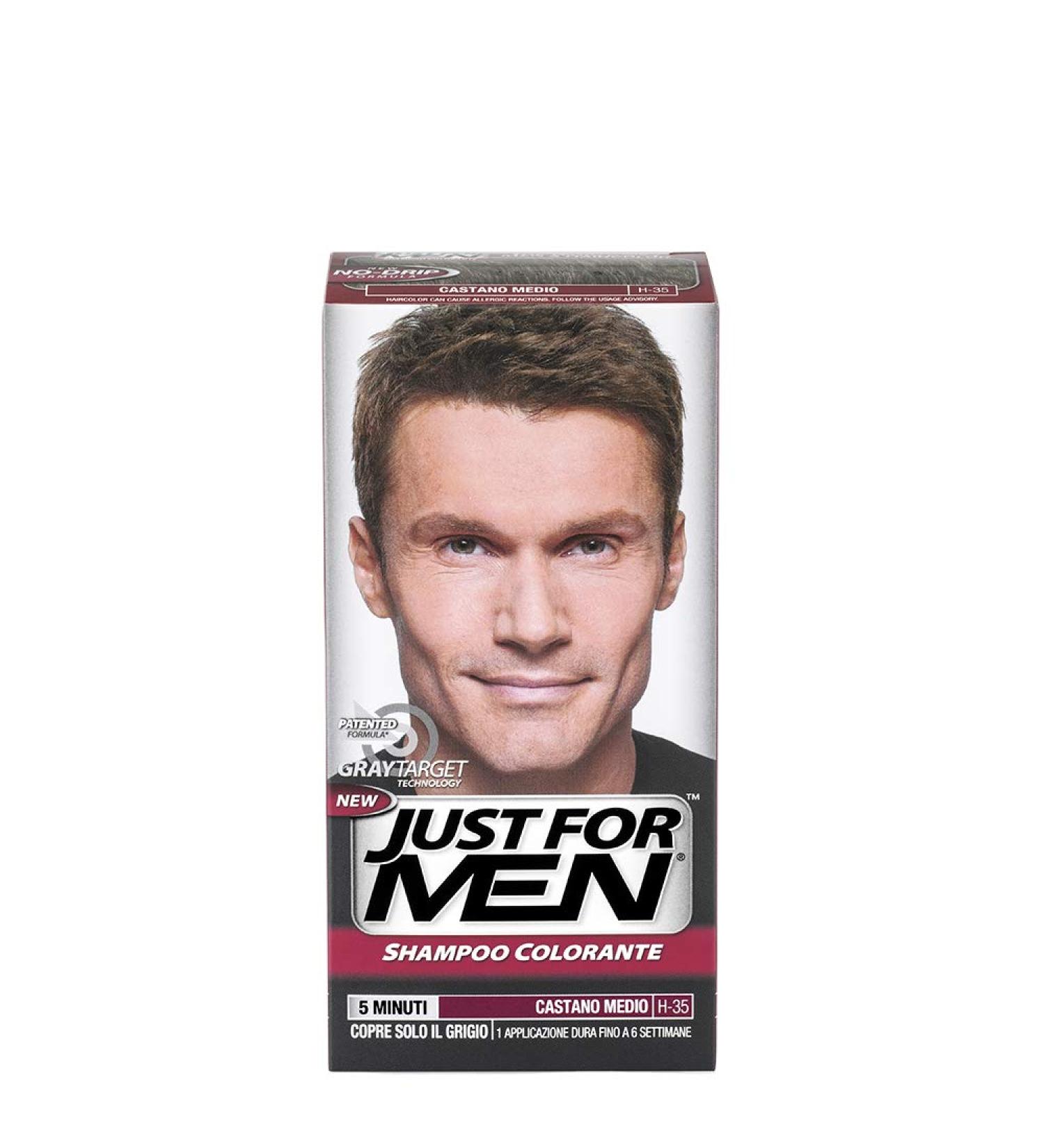 Just for men 3 x JUST FOR MEN Colorant Shampoo Natural Medium Brown