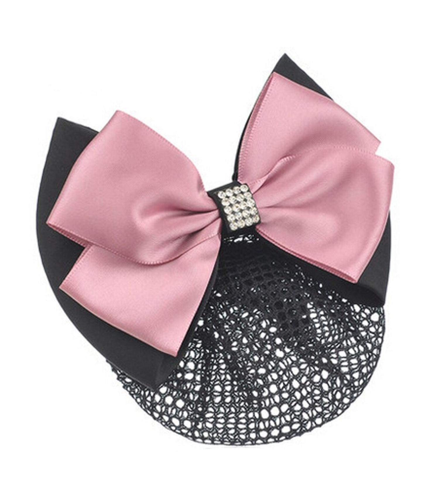 Bowknot Snood Net Net Hair Clip Net Hair Clip Barrette Hairnet Ladies Hair Pin Bowtie Barrette Hair Clip Snood Net Pink