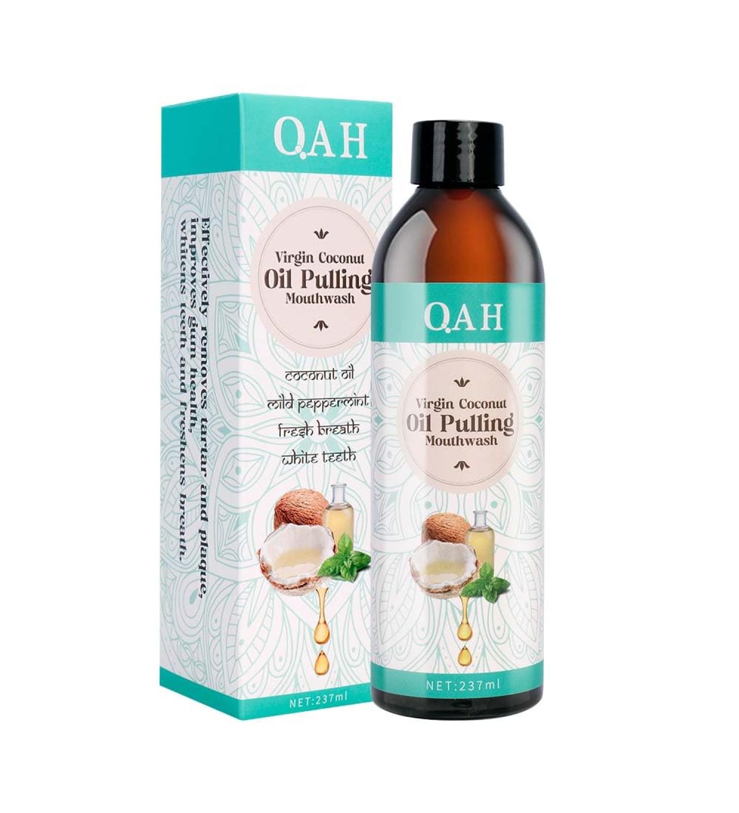 Natural Coconut Oil Pulling Therapy | Fresh Breath & Teeth Whitening with Virgin Coconut Oil & Mint Essential Oil - Buy Online on GoSupps.com