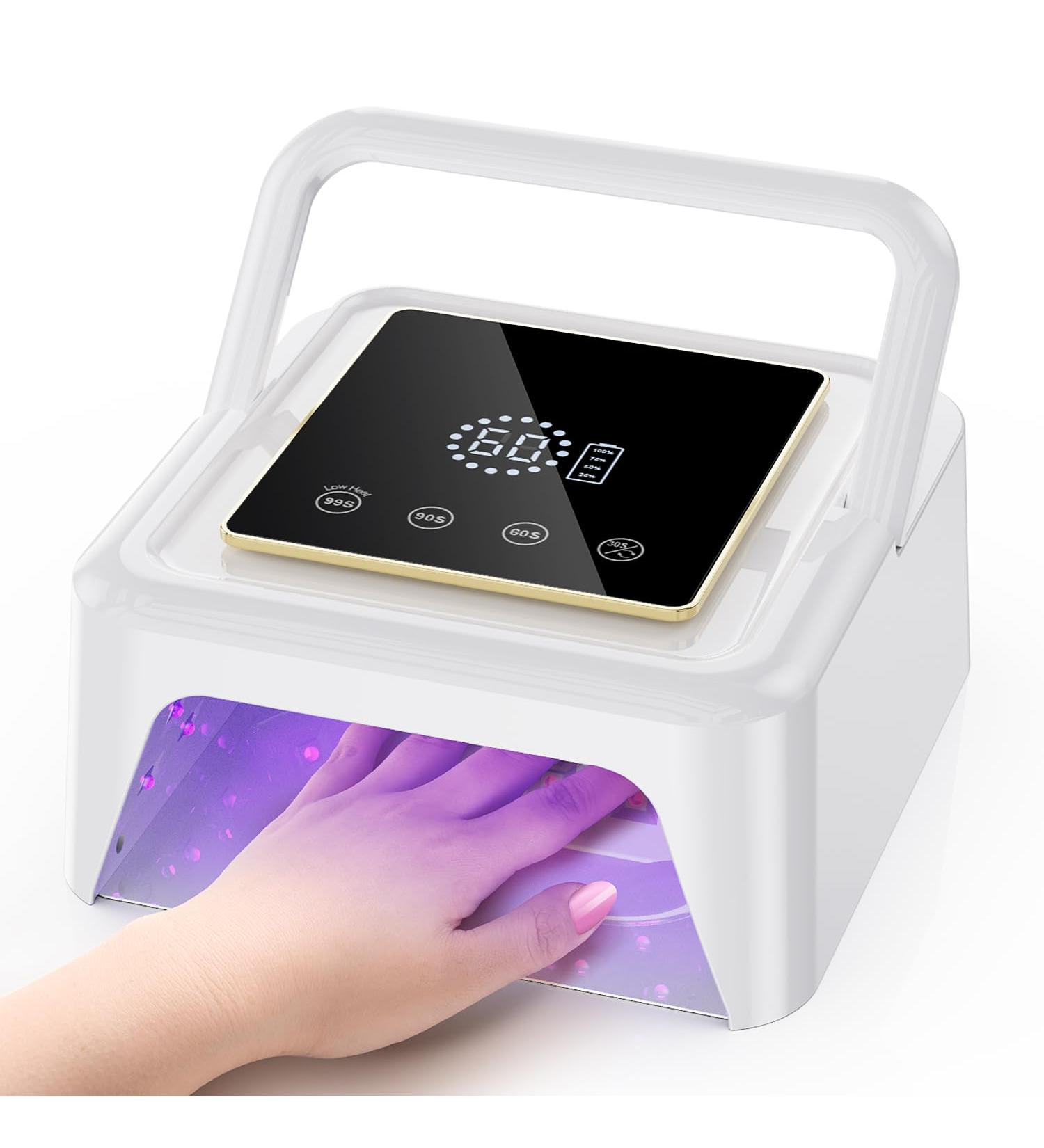 Buy Cordless UV Nail Lamp 108W - Professional LED Curing Light with 36 Beads Touch Display 4-Timer Modes & Auto Sensor | Fast Rechargeable Nail Dryer for Salon & Home - Buy Online on GoSupps.com