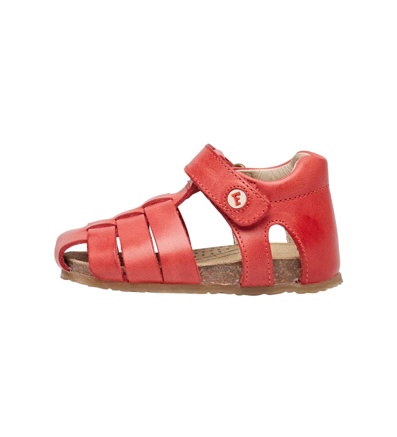 Falcotto Alby Closed Toe Leather Sandals - Red - Size 5 UK Child - Buy Online on GoSupps.com