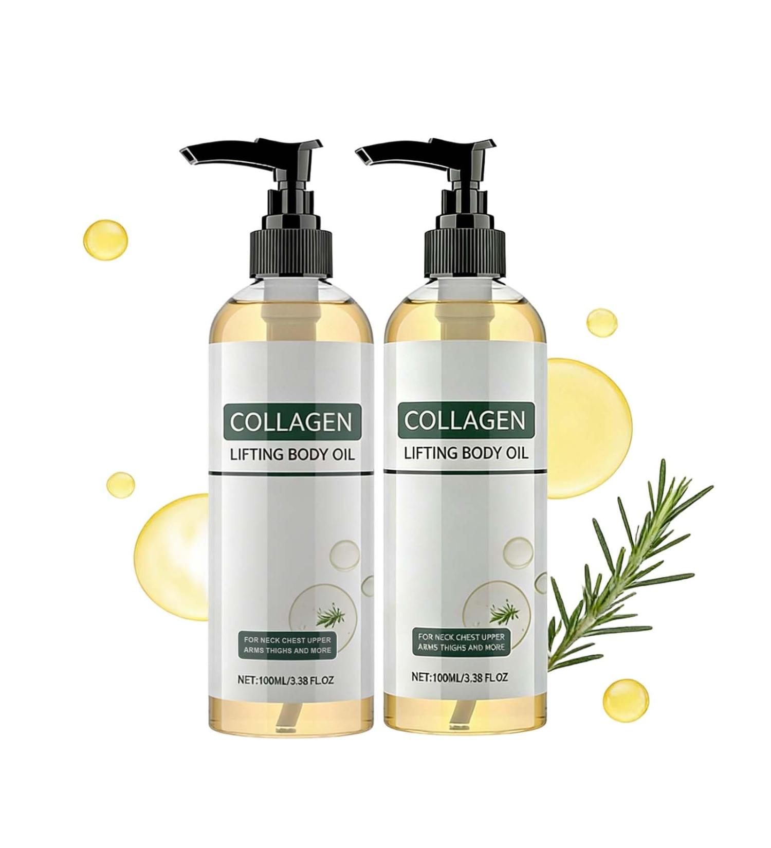 Huile Corporelle Liftante au Collag ne Soin Anti- ge Raffermissant pour Femmes Huile Corps Hydratante Nutrition Intense att nue les ridules et illumine le teint (2 pc) - Buy Online on GoSupps.com