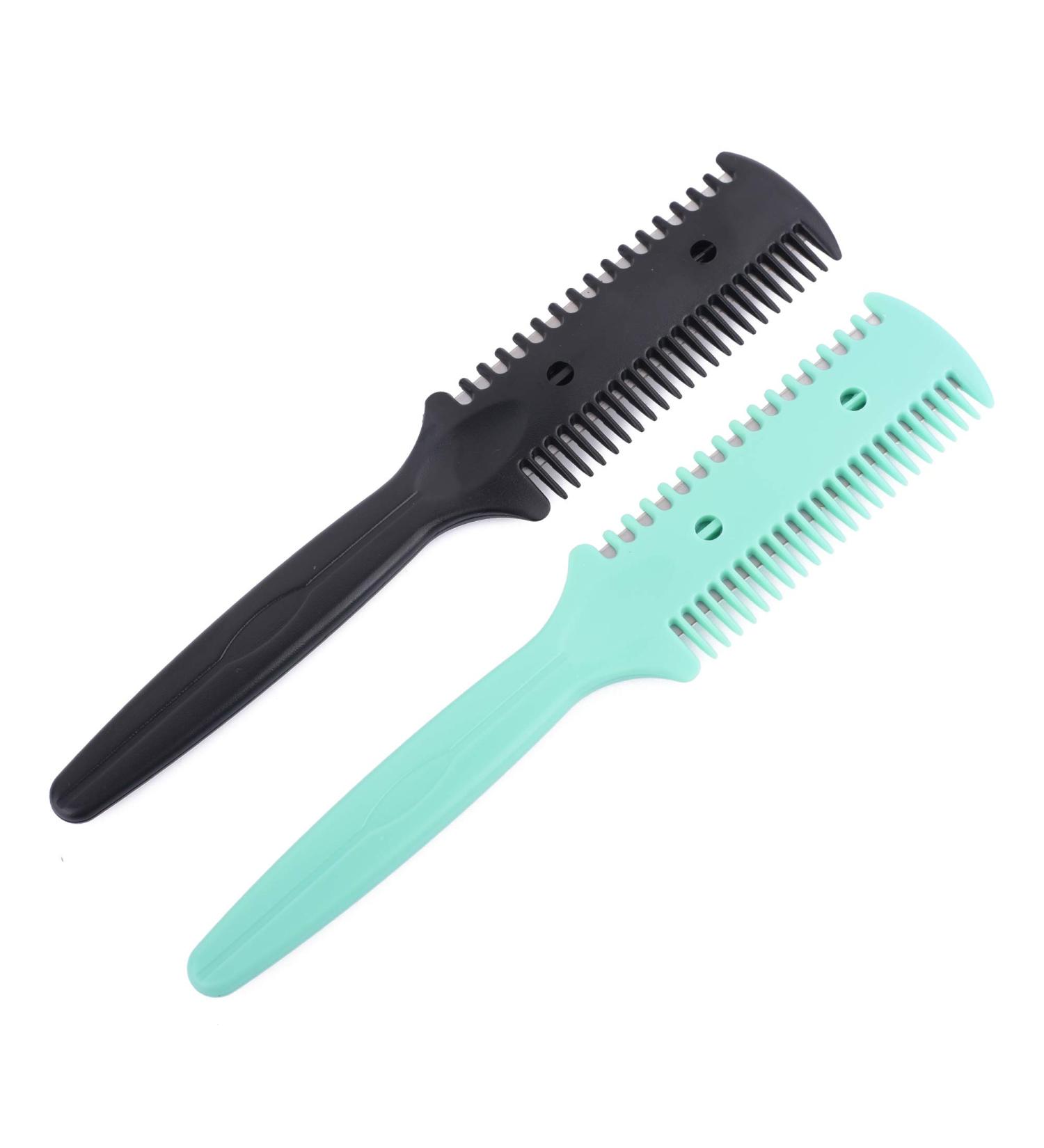 Fine Lines - Hair Razor Comb Pack of 2 | Double Sided Hair Cutting Comb Split End Remover | Thinning Comb for Professional Use - Buy Online on GoSupps.com