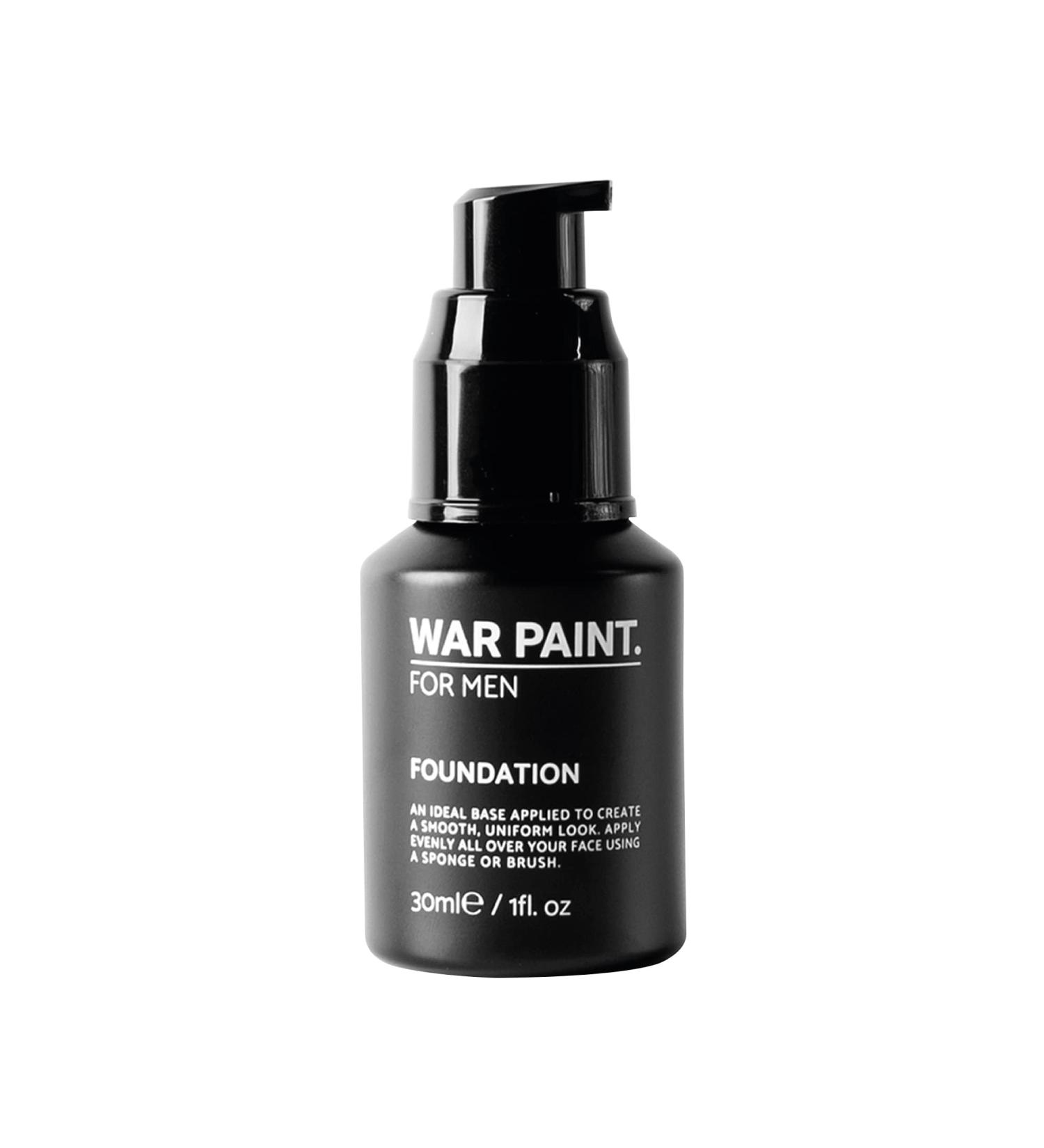 War Paint For Men Medium Coverage Foundation - Vegan & Cruelty Free - Fathers Day Gift - Natural Men's Face Makeup - Light Shade 30ml - Buy Online on GoSupps.com