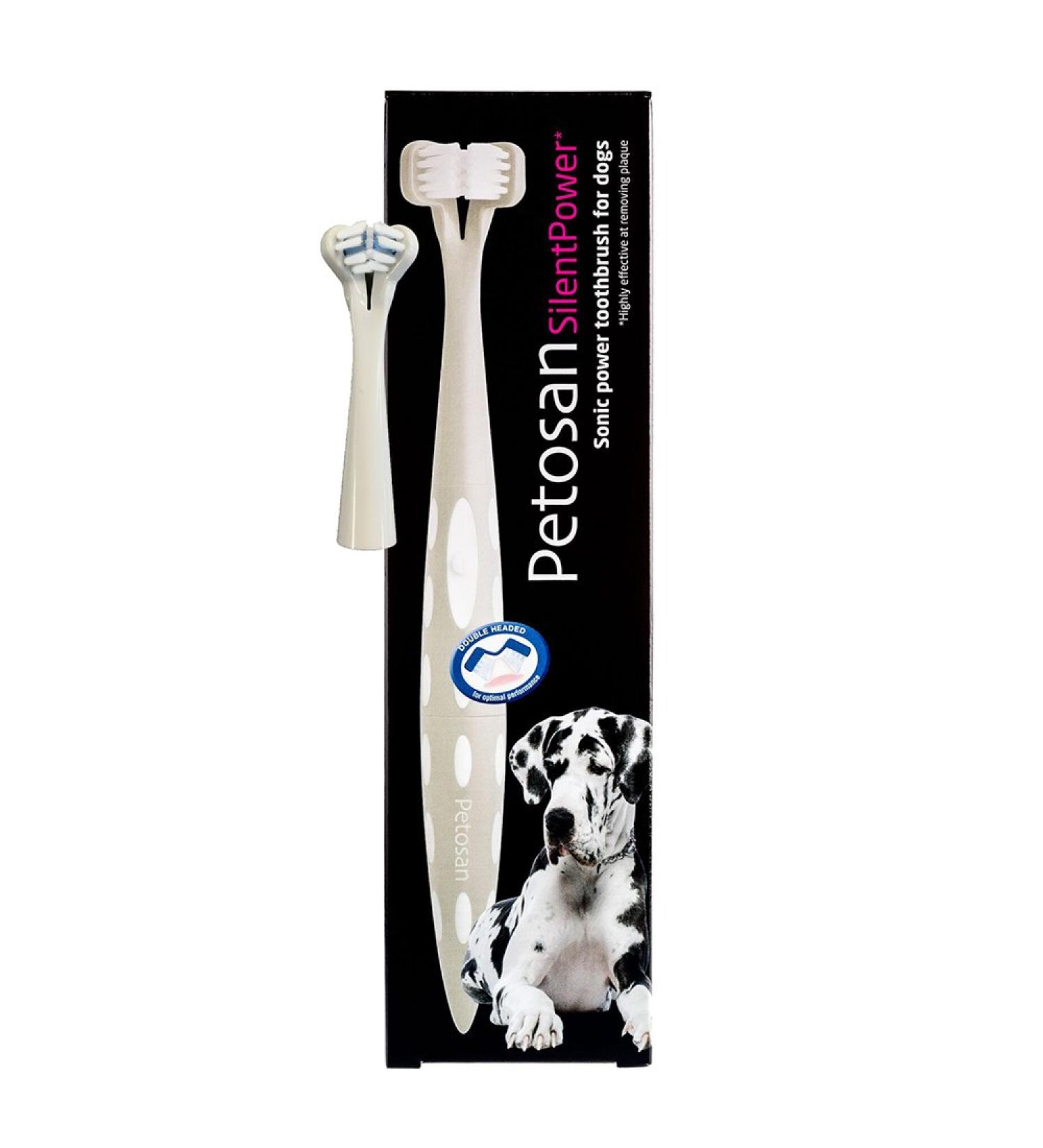 Petosan Silent Power Sonic Electric Toothbrush for Dogs  Sm-Lg