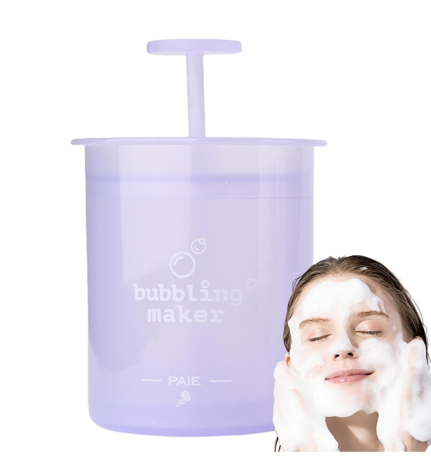 galeyyu Cleanser Foamer | Manual Bubble Foamer Quick Foam | Cleansing Foaming Maker Ergonomic Skincare Facial Cleansing Tool Wash Facial Skin for Travel Purple - Buy Online on GoSupps.com