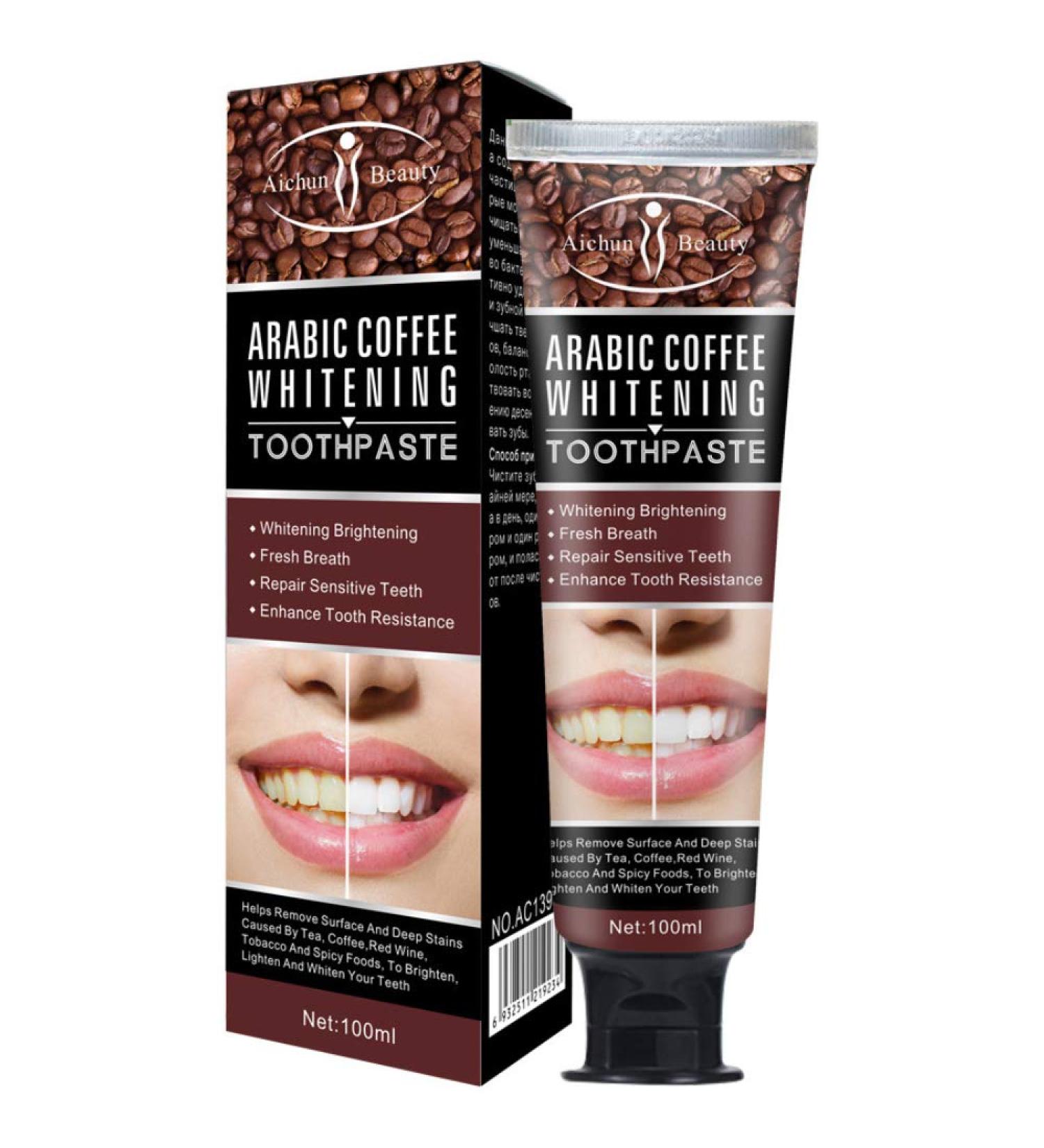 AICHUN BEAUTY Arabic Coffee Toothpaste Fresh Breath Repair Sensitive Teeth Enhance Tooth Resistance Clean Tooth Roots 100ml - Buy Online on GoSupps.com
