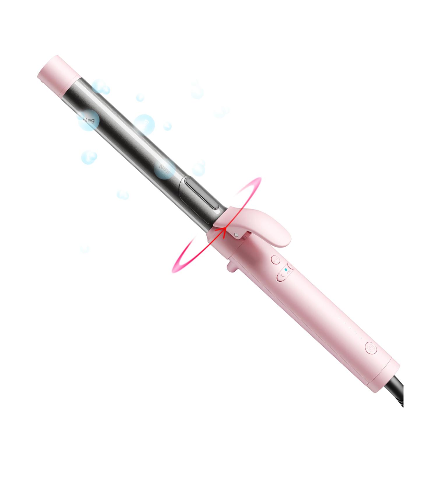 TYMO 1 Inch Rotating Curling Iron - Automatic Beach Waves Curler Tourmaline Ceramic Fast Heat-Up Ideal for Medium/Long Hair - 2024 Upgrade Pink - Buy Online on GoSupps.com