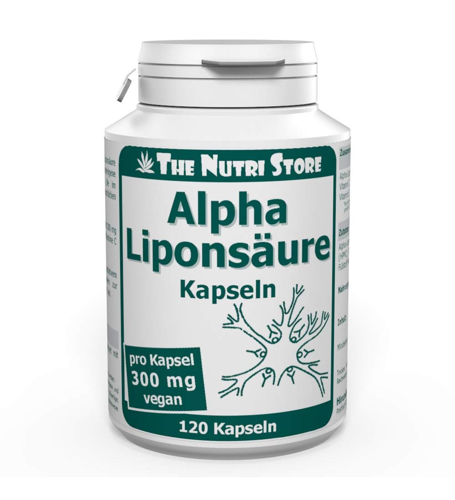 Alpha Lipoic Acid 300 mg Vegan Capsules - 120 pcs | Boost with Vitamins C & E | International Shipping Available - Buy Online on GoSupps.com