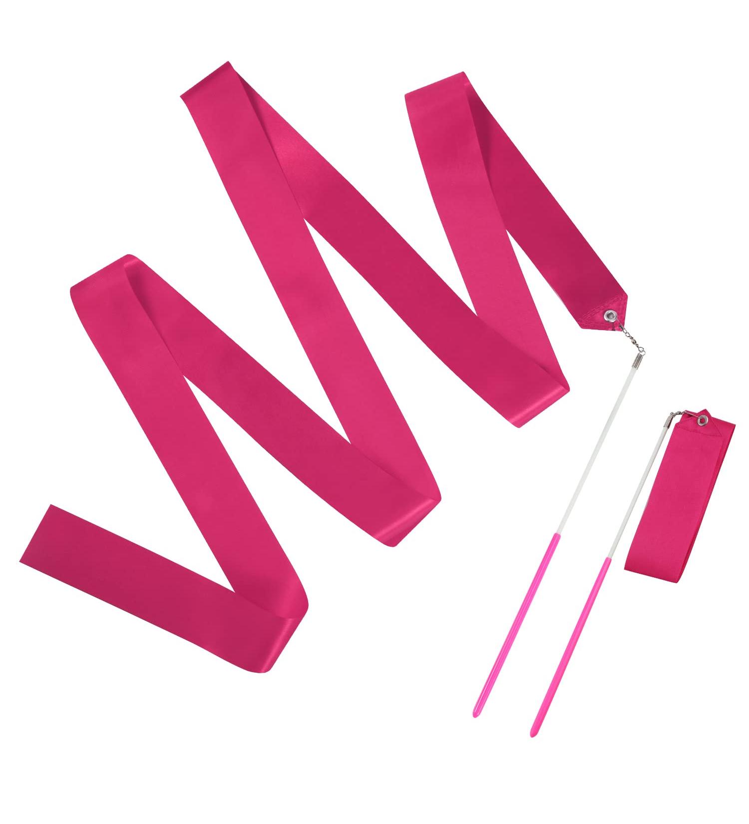 AIEX 2pcs Gymnastics Ribbons - 78.7 Dance Ribbon Dancer Streamers for Kids Girls - Rose Red - Buy Online on GoSupps.com