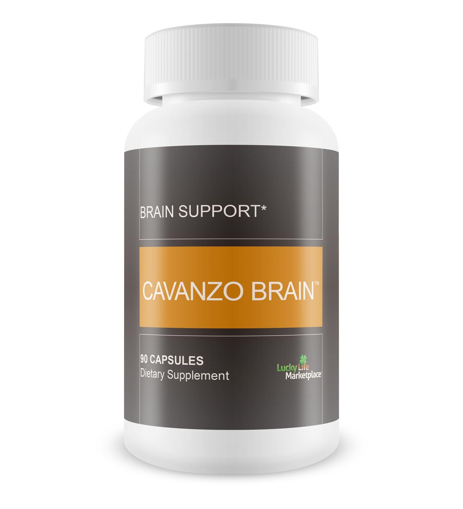 Cavanzo Brain Support - Brain Support Supplement Improve Memory Focus and Brain Function - Memory - Focus - Clarity - Recovery - Stamina - Cavanzo Frankincense Improved Capsule Formulation - Buy Online on GoSupps.com