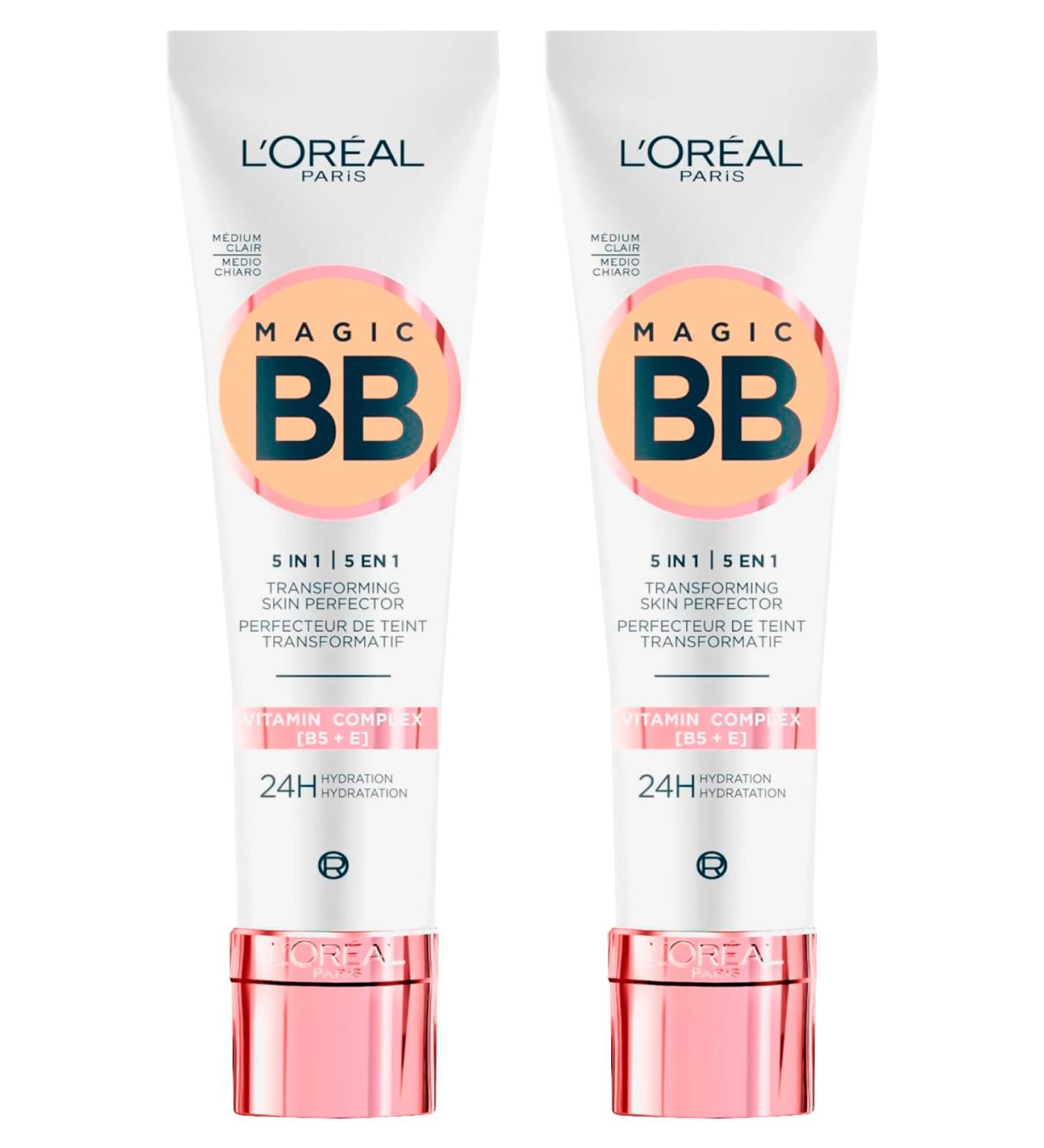 L'Or al Paris Magic BB Cream 5in1 Moisturizing Antioxidant Uniforming Smoothing Illuminating 24h Fig Extract Protection SPF 20 Light and Creamy Texture Medium Light Color - 2 Cosmetics - Buy Online on GoSupps.com