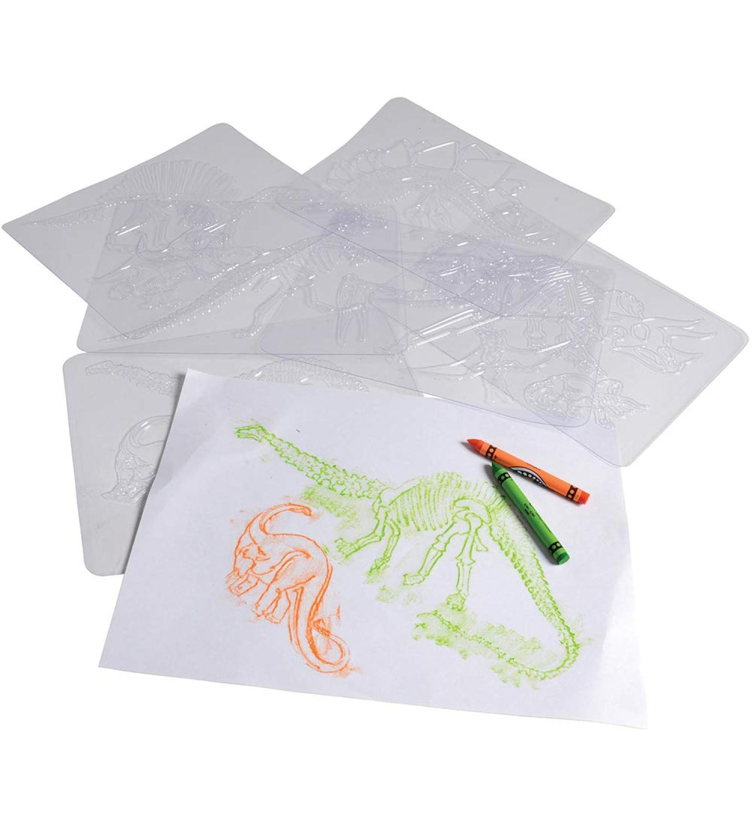 Dinosaur Rubbing Plates for Kids: Creative Art & Learning Fun - Buy Online on GoSupps.com