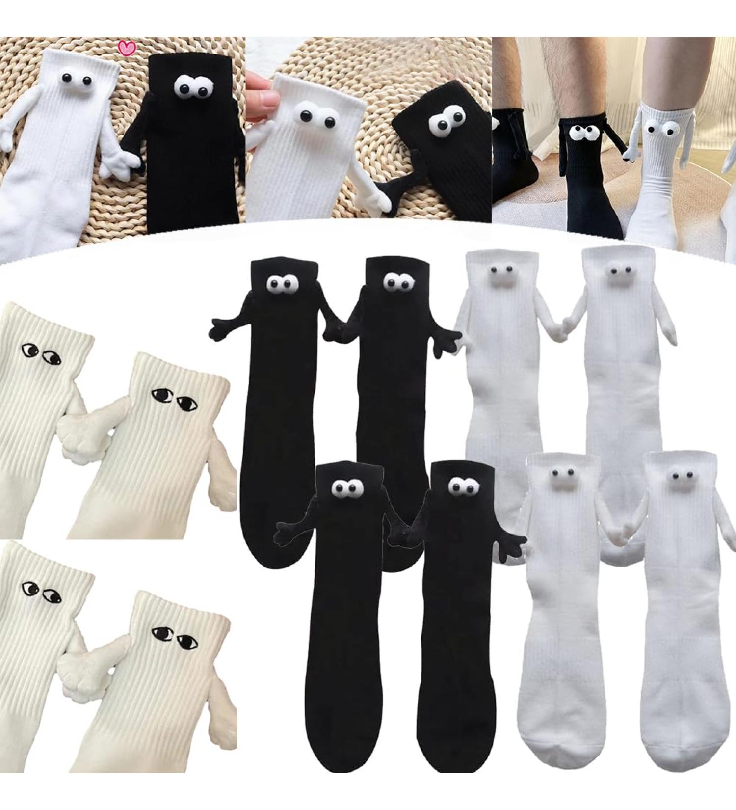 3D Couple Socks with Magnetic Suction - Cute Mid-Tube Design (6 Pairs) - Buy Online on GoSupps.com