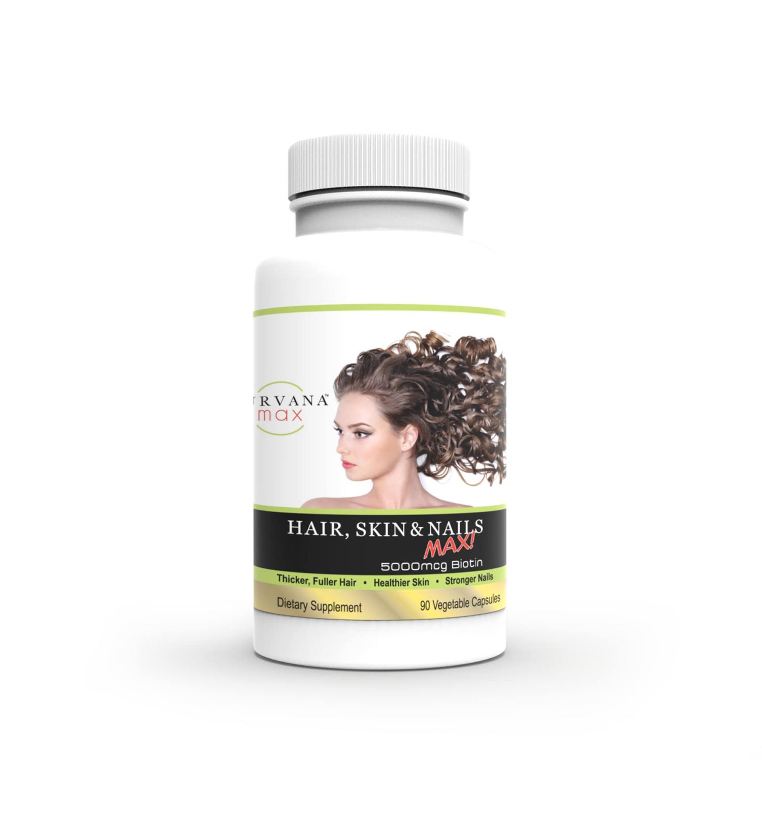 Double Strength Biotin 5000 MCG Hair Skin and Nails Vitamin Capsules with Fo-Ti Root and Grape Seed Extract - 90 Count (Pack of 1) - Buy Online on GoSupps.com