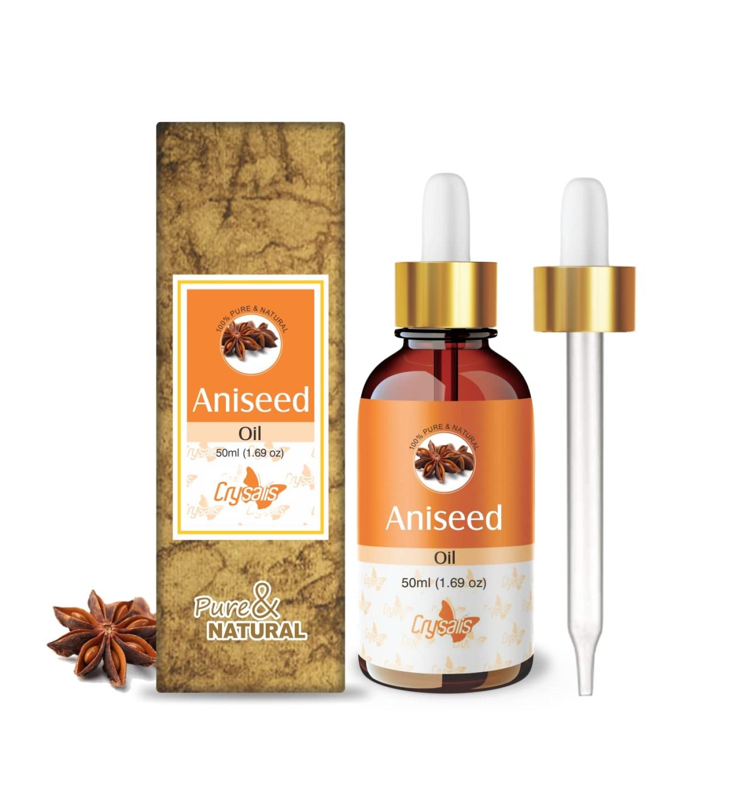 Crysalis Aniseed Oil 100% Natural Pure Undiluted Uncut Essential Oil 50ml with Dropper 50 ml (Pack of 1) - Buy Online on GoSupps.com