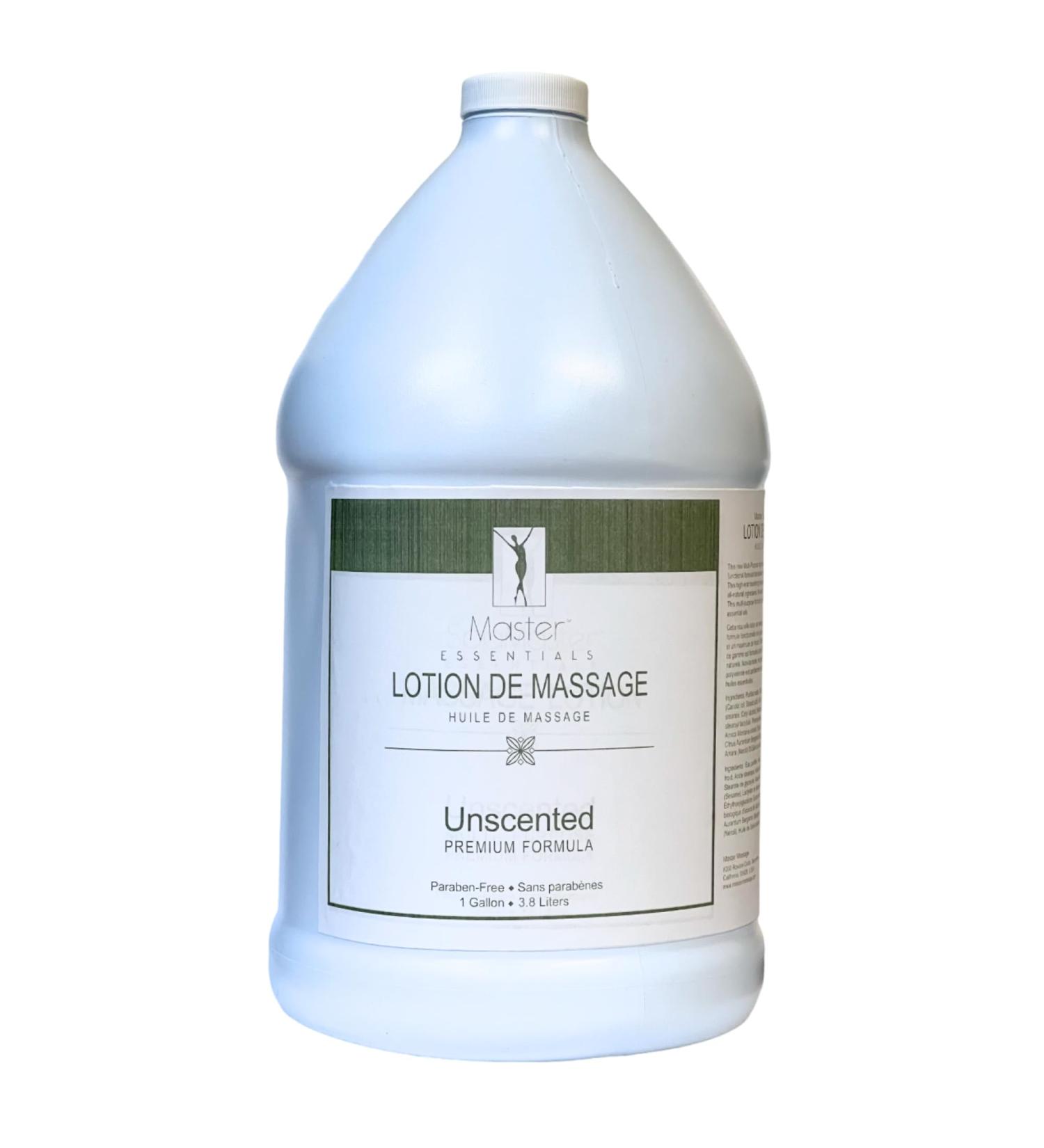 Master Massage Unscented Massage Lotion in 1 Gallon Bottle.