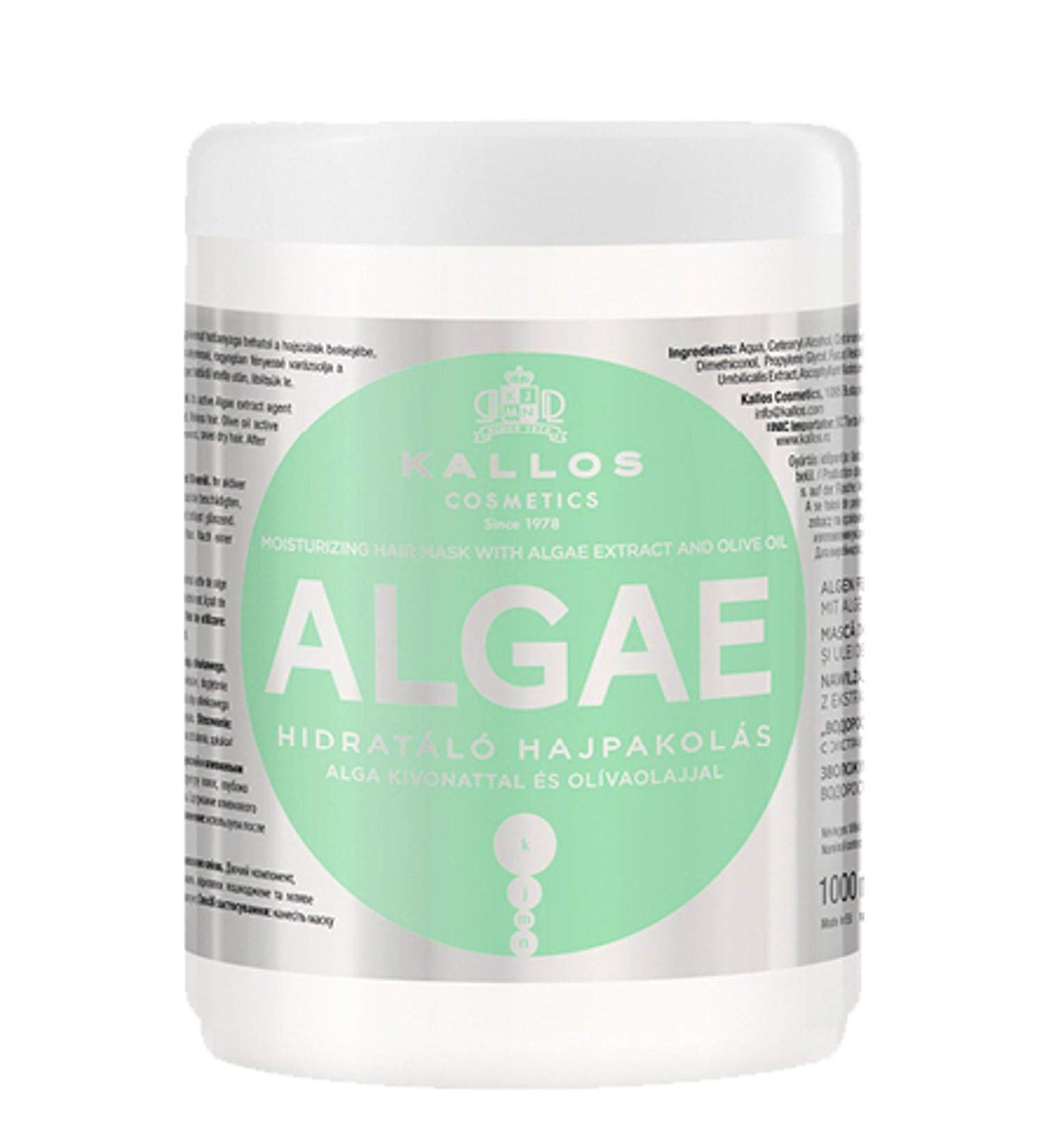 Kallos Algae Moisturizing Hair Mask 1000ml | Hydrate & Nourish with Algae Extract & Olive Oil | International Shipping - Buy Online on GoSupps.com