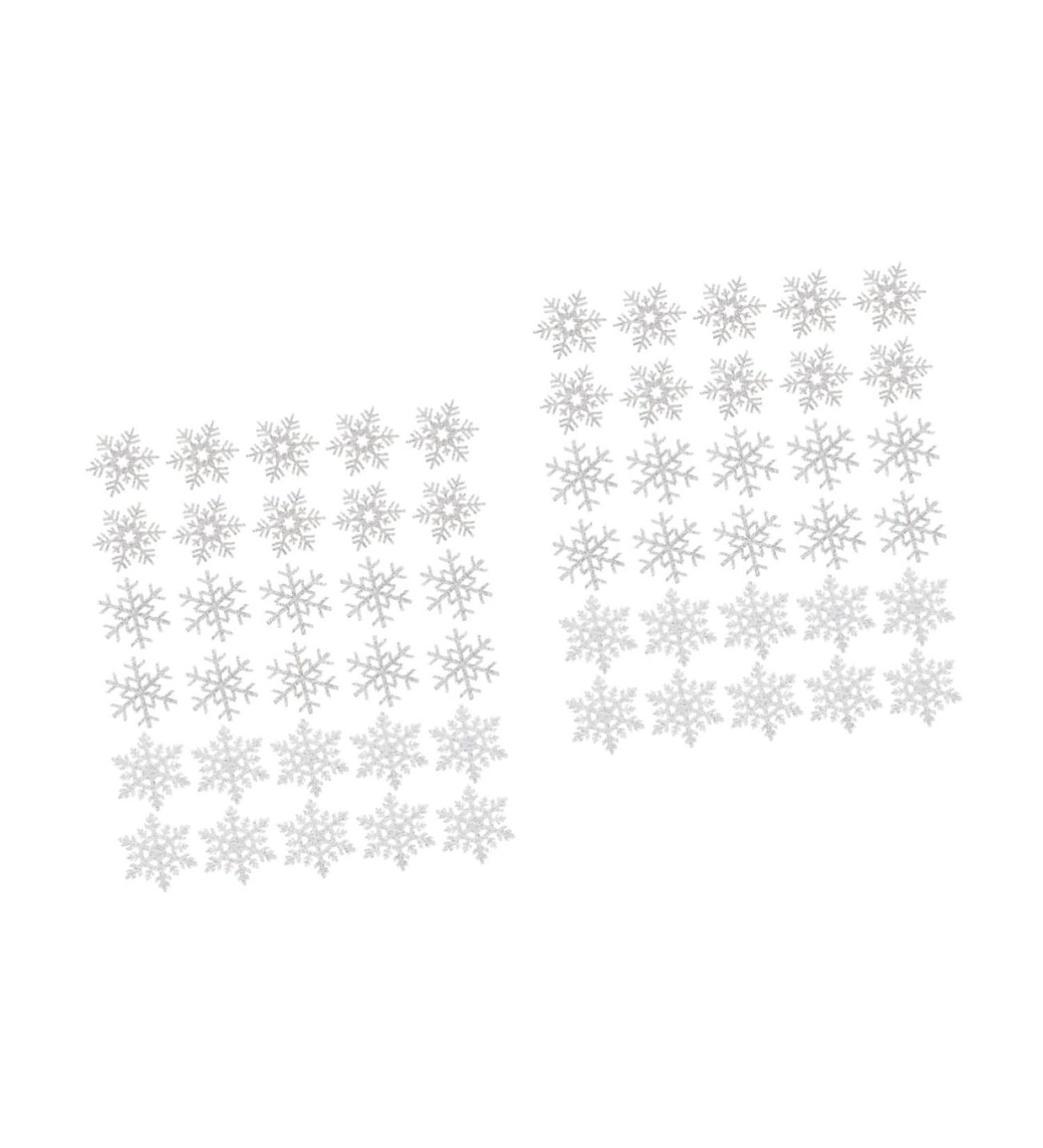 Zerodeko 60 Pcs Christmas Snowflake Stickers Tiara Snowflake Crafts DIY Snowflake Ornament Silver Onion - Buy Online on GoSupps.com