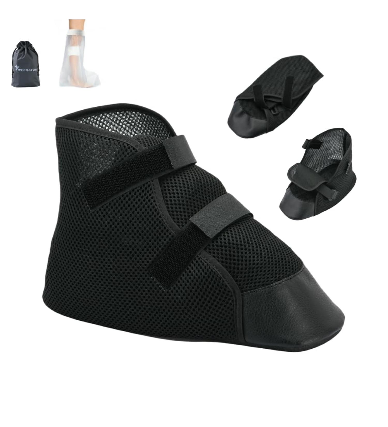 WEEOATAR Adjustable Post-op Shoe - Orthopedic Boot for Post-Surgery Broken Foot Bunions & Hammer Toe (M) - Velcro Closure Left/Right Foot Black - International Shipping Available - Buy Online on GoSupps.com