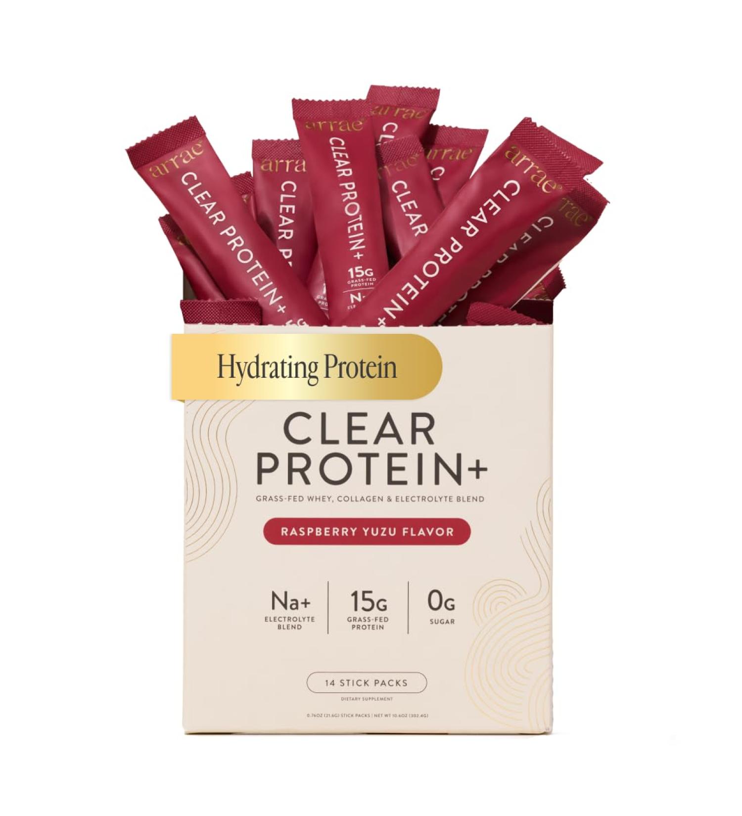 Arrae Clear Protein Natural Protein Supplement Smooth Texture Easy to Mix 14 Servings Clean Formula with Electrolytes - Buy Online on GoSupps.com