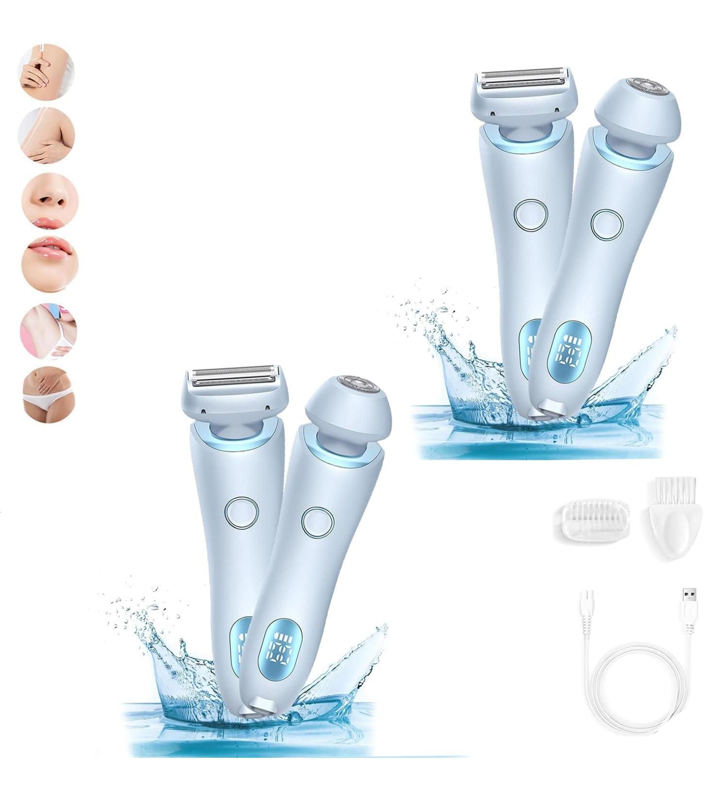 SilkGlide Pro - 2024 Best Silk Glide Razor Livora Electric Razor Beautibloom Razor Silk Glide Epilator Painless Hair Removal at Home 2 in 1 Electric Shaver Razors for Women (Blue 2) - Buy Online on GoSupps.com
