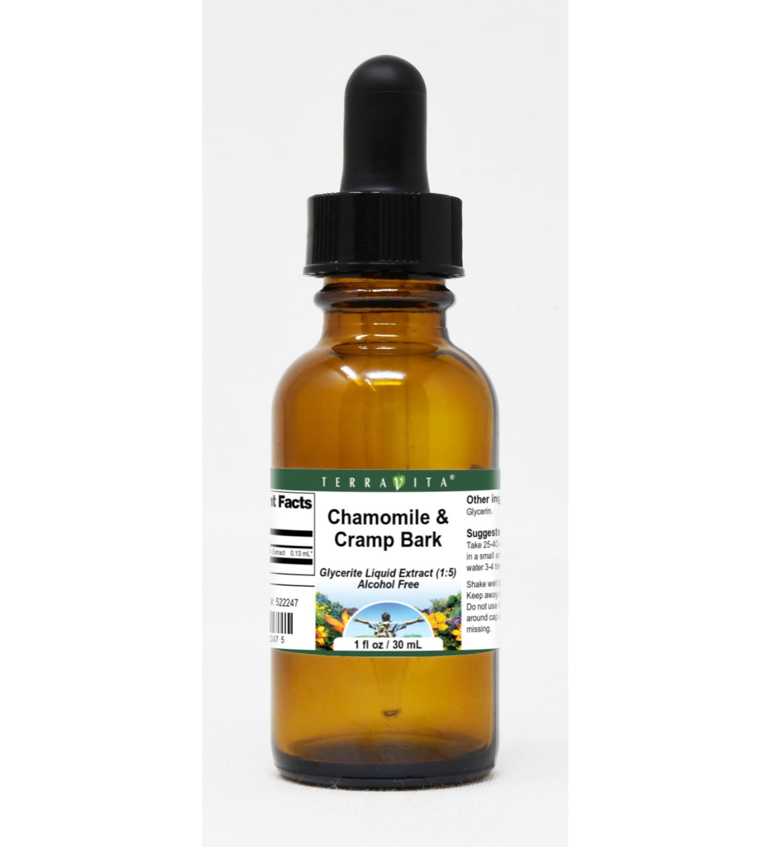Chamomile & Cramp Bark Glycerite Liquid Extract (1:5) - No Flavor (1 oz ZIN: 522247) - 3 Pack - Buy Online on GoSupps.com