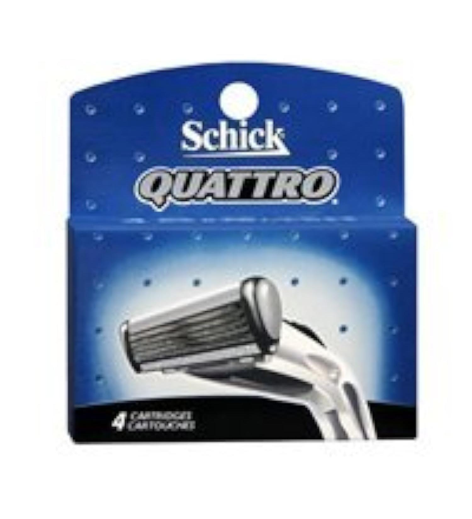 Schick Quattro Refil 4ct Size 4ct Schick Quattro Razor Refills