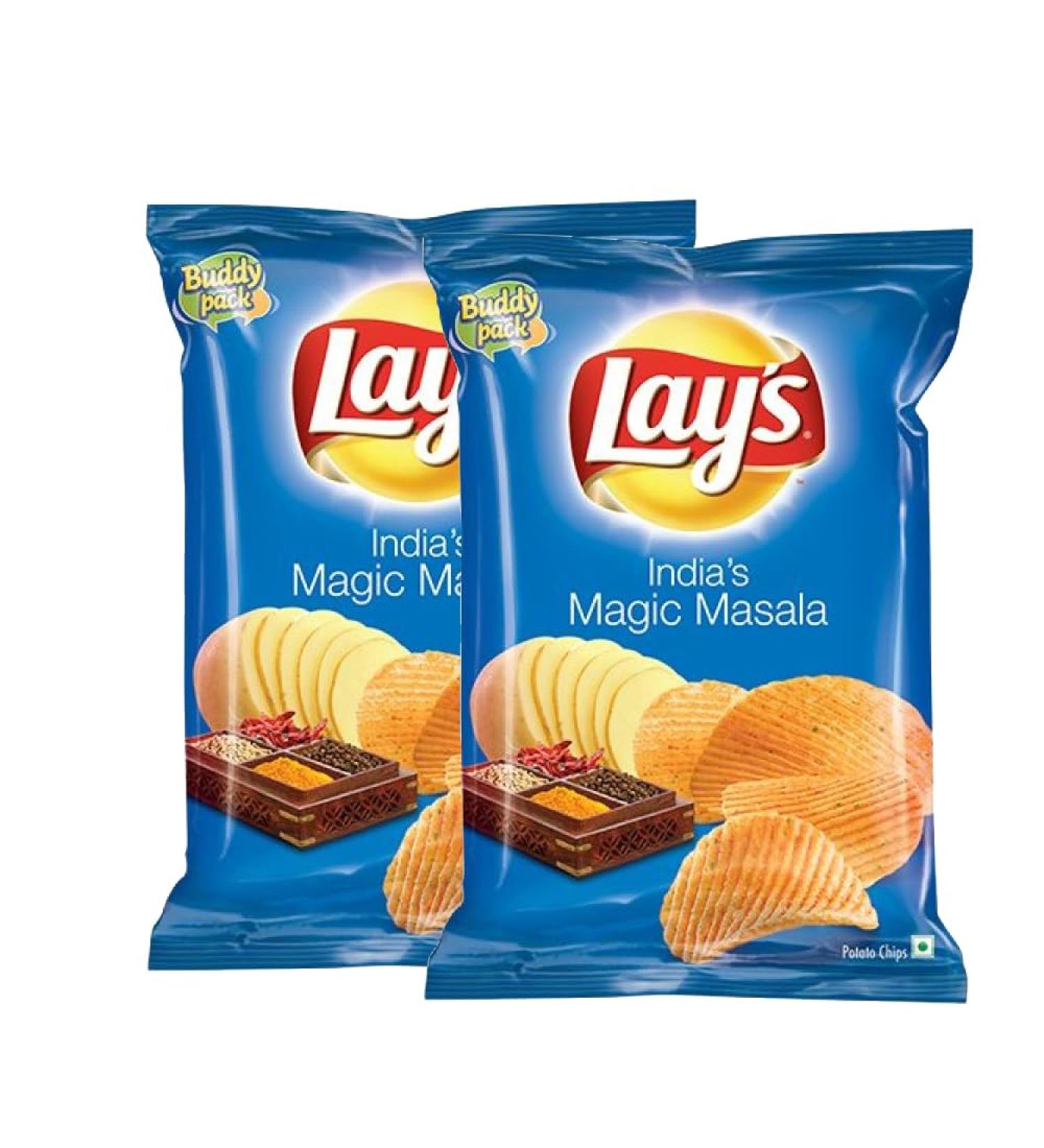 Lays | Magic Masala 50G |Crunchy Chips and Snacks |Delicious | Pack Of 2 | Indian Origin
