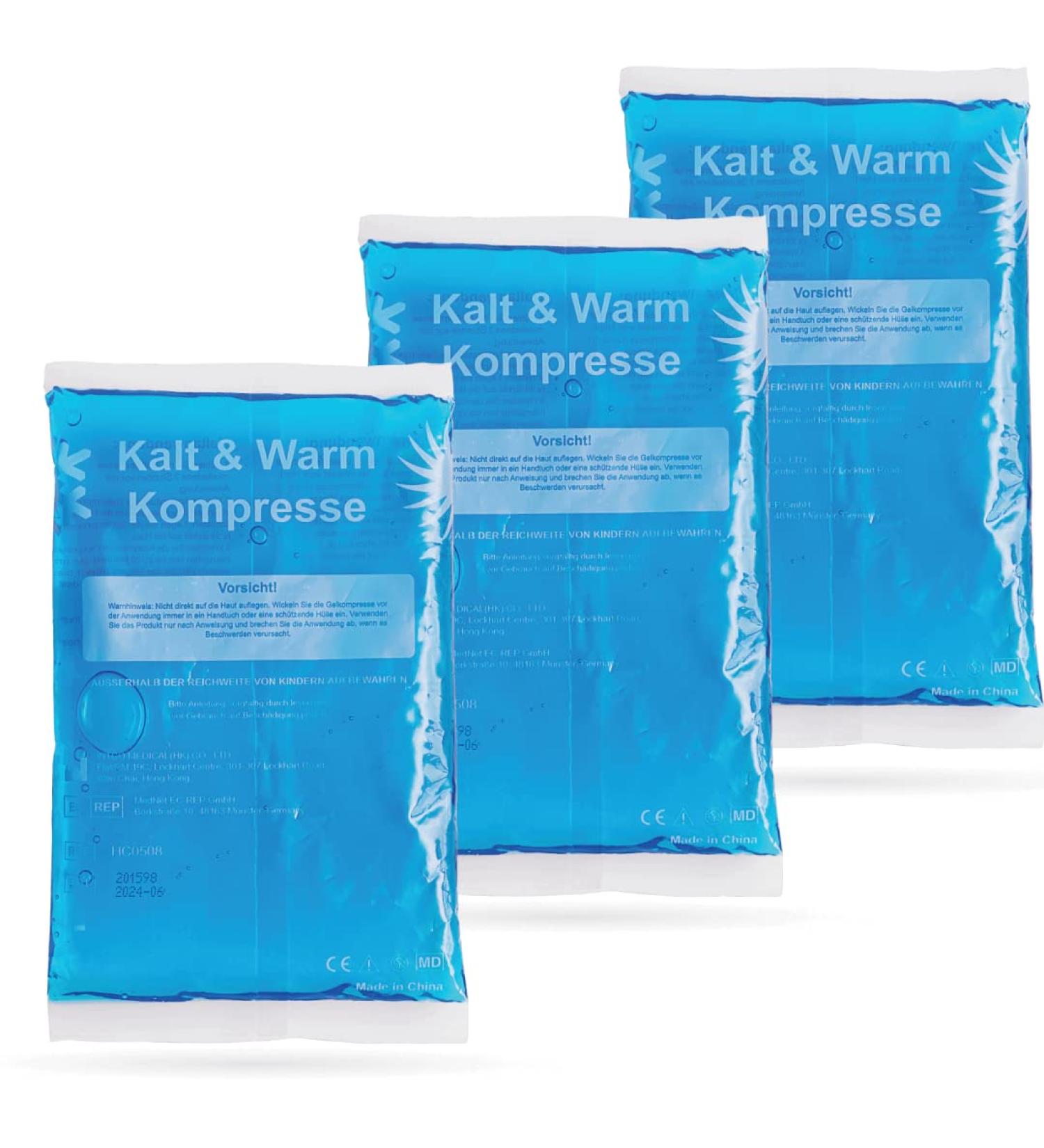 Buy IEA Medical Cold Warm Compress Set | 12x20 cm Reusable Gel Cooling Packs for Bruises & Insect Bites - 3 Pack - Buy Online on GoSupps.com