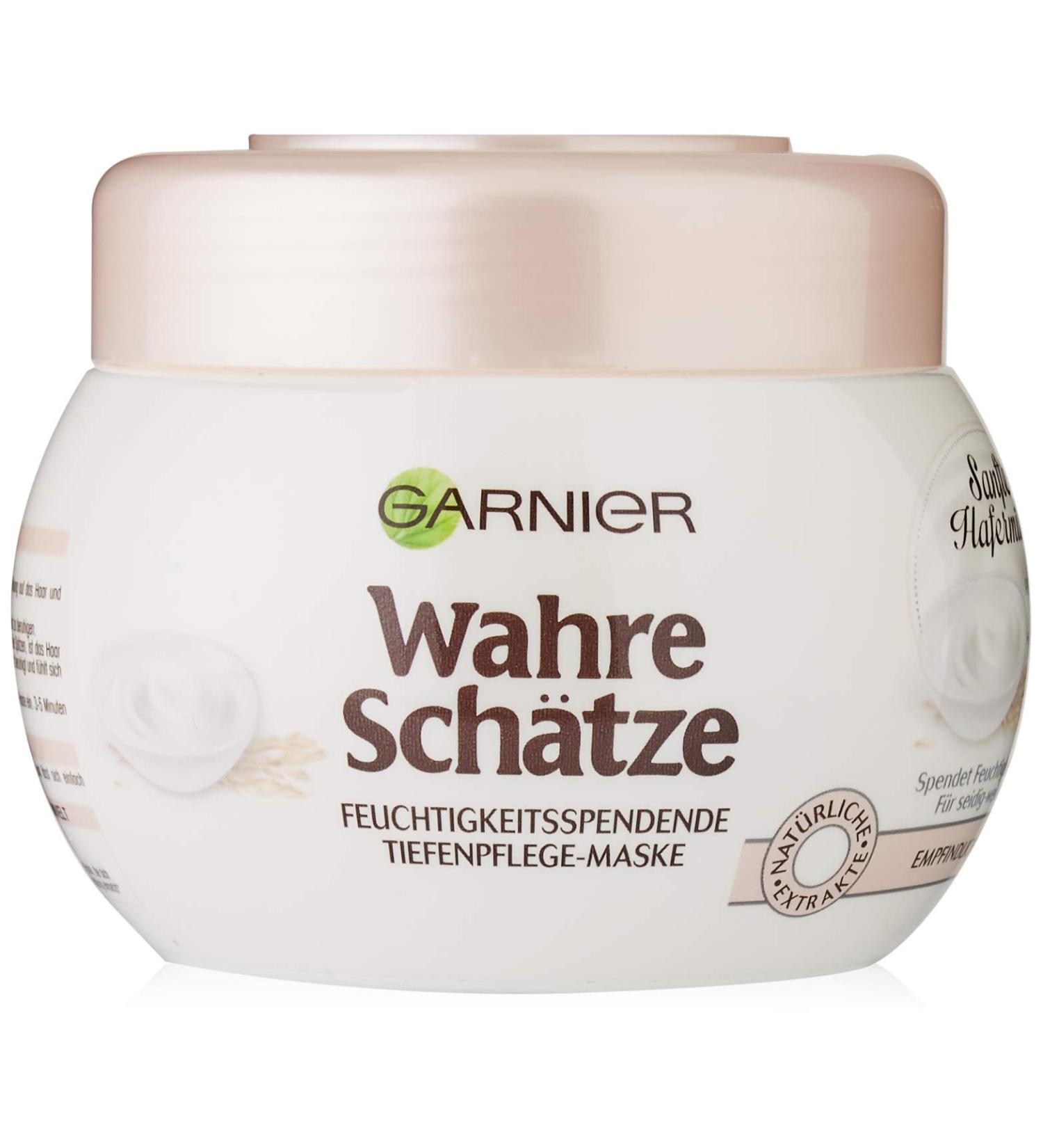 Garnier Deep care mask gentle oatmeal moisturizing nourishes protects and soothes for sensitive hair true treasures 1 piece 1 x 300 ml 300 ml 1er Pack - Buy Online on GoSupps.com