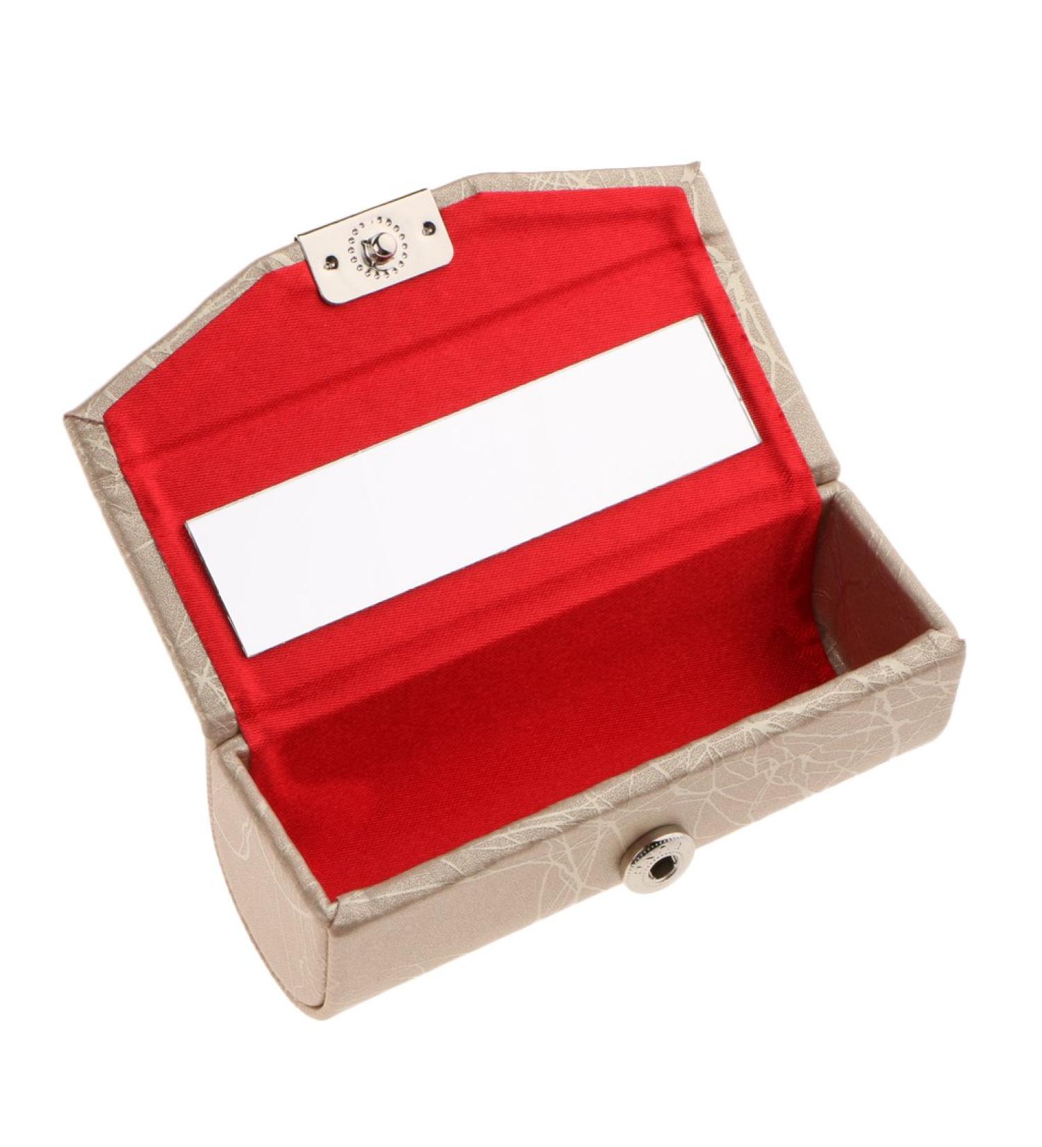Perfeclan Gold Lipstick Case with Mirror & Snap Fastener - Elegant Lipstick Box for Travel | International Shipping - Buy Online on GoSupps.com