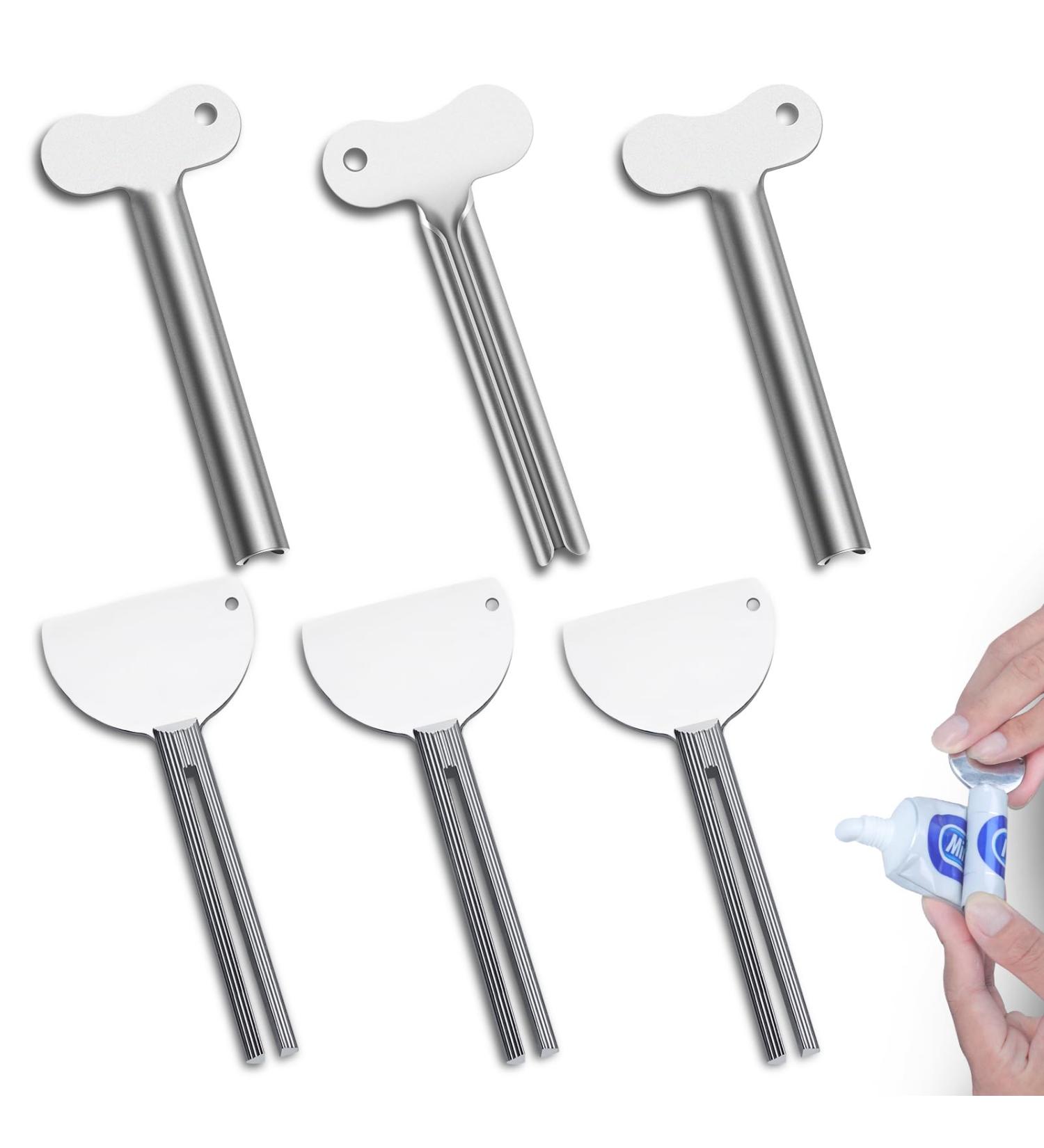 Enhance Your Hygiene with Our 6-Piece Civilian Tube Presser & Toothpaste Squeezer - Stainless Steel Alloy Dispenser for Toothpaste Oil Paint & Hand Cream - Buy Online on GoSupps.com