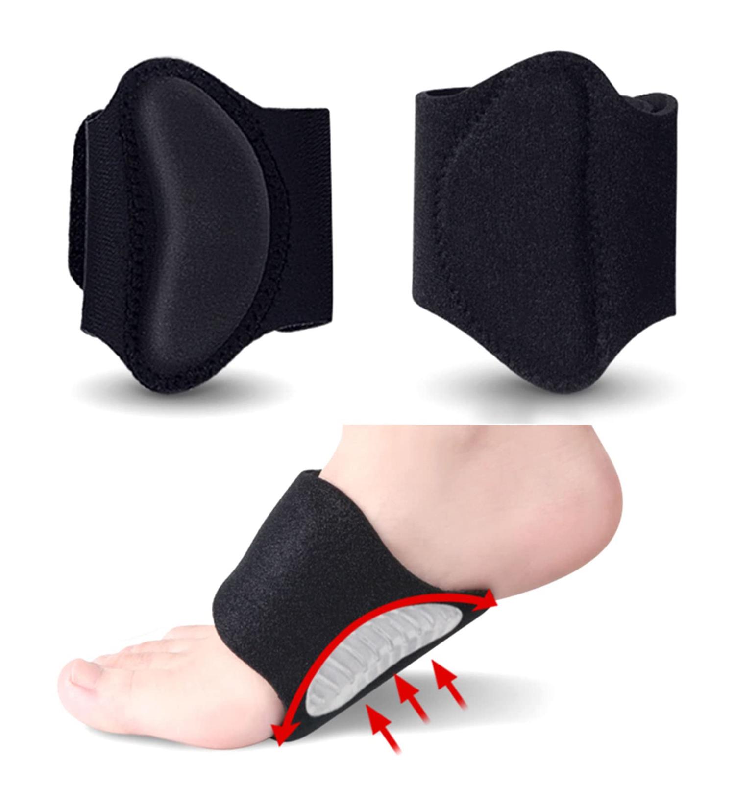 YOAPA Copper Arch Support Relief Plus - Adjustable Plantar Fasciitis Bands with Gel Pads | Foot Care for Heel Spurs, Feet Pain & Flat Feet | 1 Pair Black - Buy Online on GoSupps.com