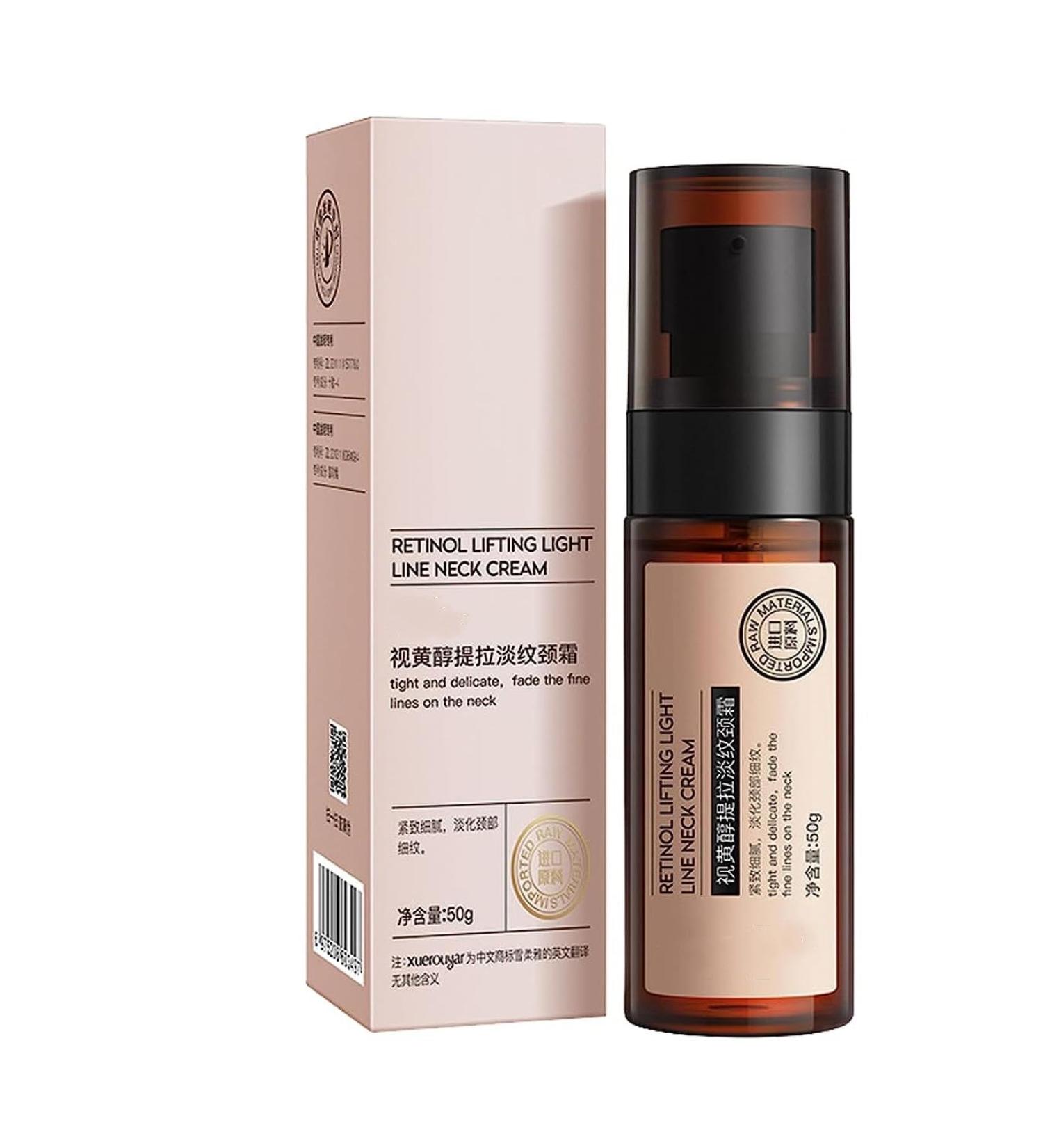 EXQST Double Retinol Anti-Wrinkle Neck Cream Retinol Neck Cream for Fine Lines Double Retinol Neck Cream Lighten Neck Lines Firm Neck Skin - Buy Online on GoSupps.com
