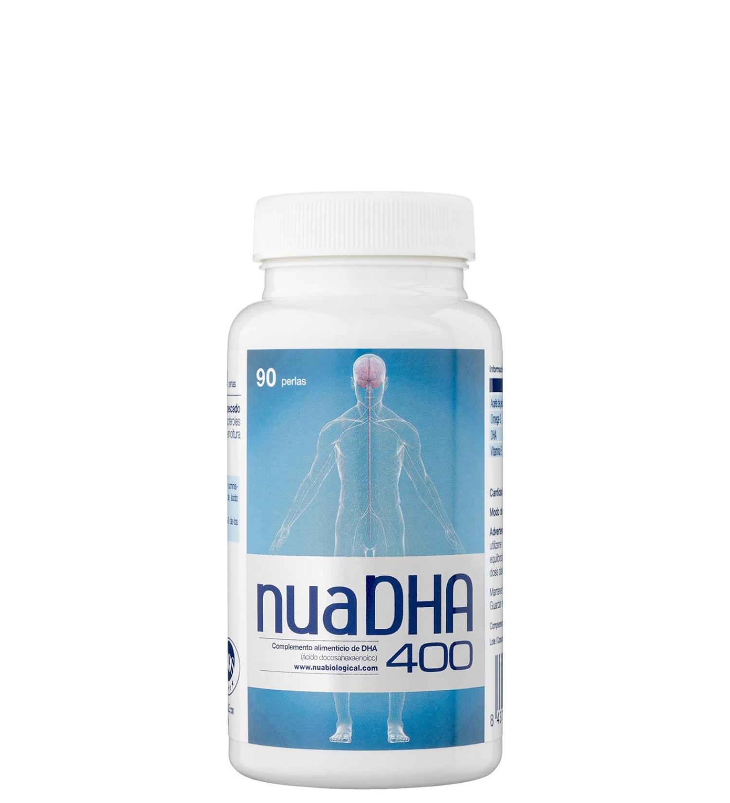  Nua Nua Biological NuaDHA 400 Pearls DHA (docosahexaenoic acid) Omega 3 Marine Blue Fish Food Supplement 60 Triglyceride-Shaped Pearls (400mg DHA/pearl) - Buy Online on GoSupps.com