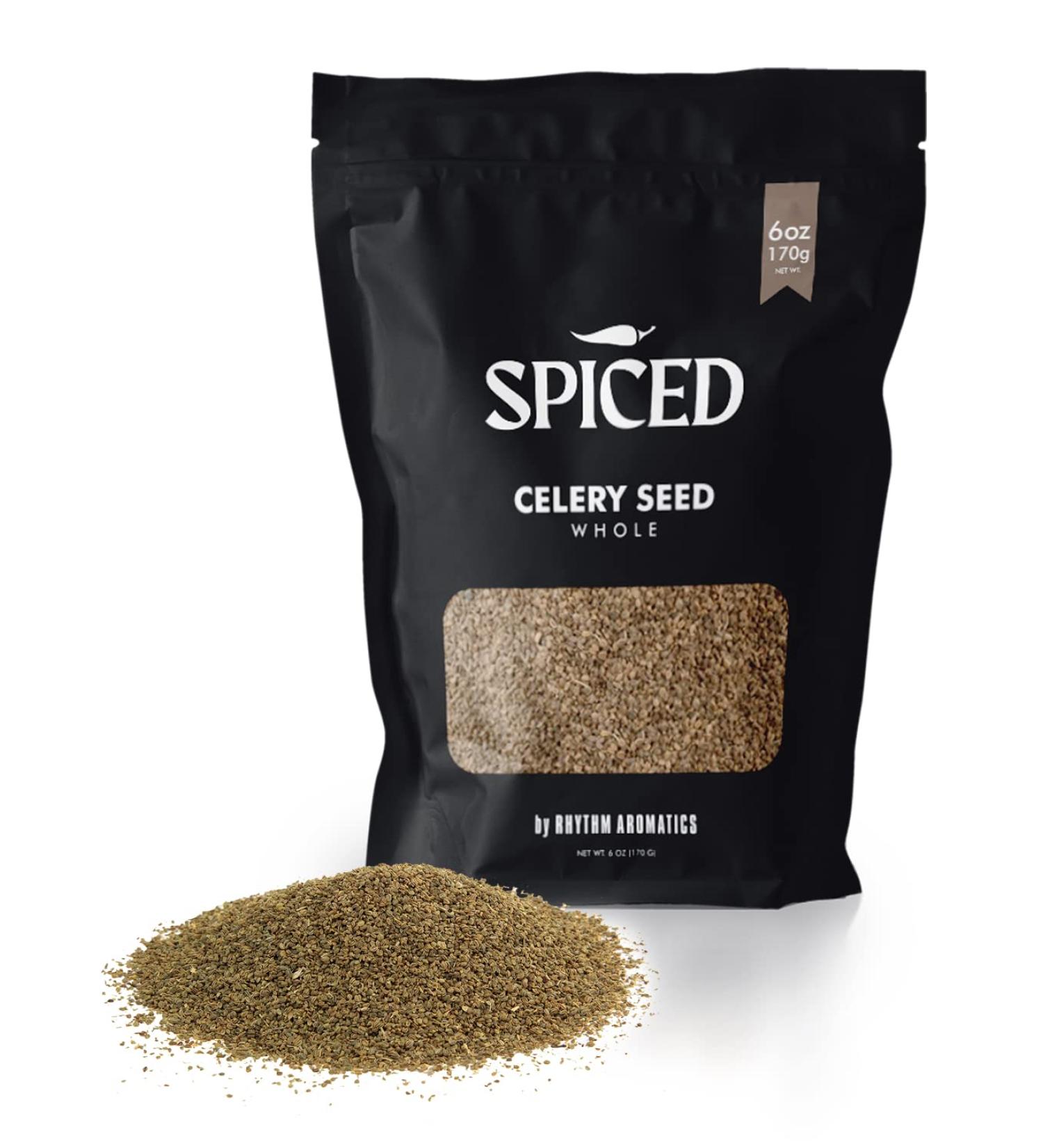 6 Oz. Bag of SPICED Whole Celery Seed - Perfect for Cooking, Seasoning, Brining, Pickling - Buy Online on GoSupps.com