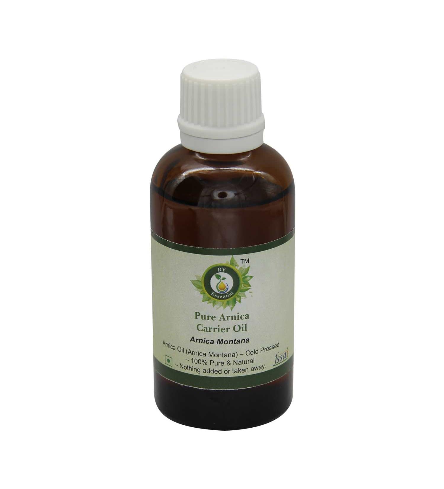  R V Essential R V Essential Pure Arnica Carrier Oil 50ml (1.69oz) - Arnica Montana (100% Pure and Natural Cold Pressed) Pure Arnica Carrier Oil - Buy Online on GoSupps.com