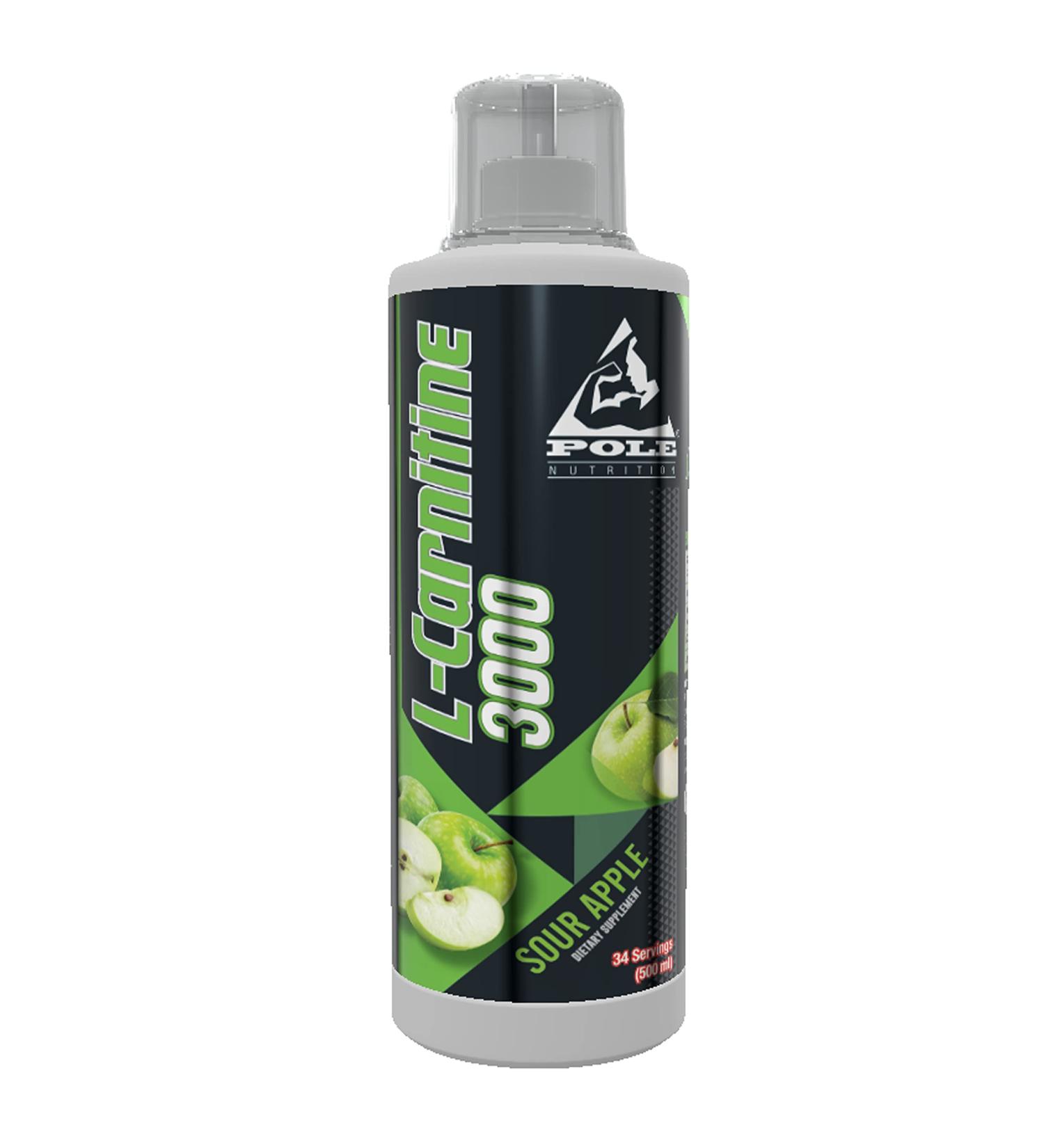 Buy L-Carnitine 3000 - 500ml (34 Servings) Green Apple Flavor - International Shipping Available - Buy Online on GoSupps.com