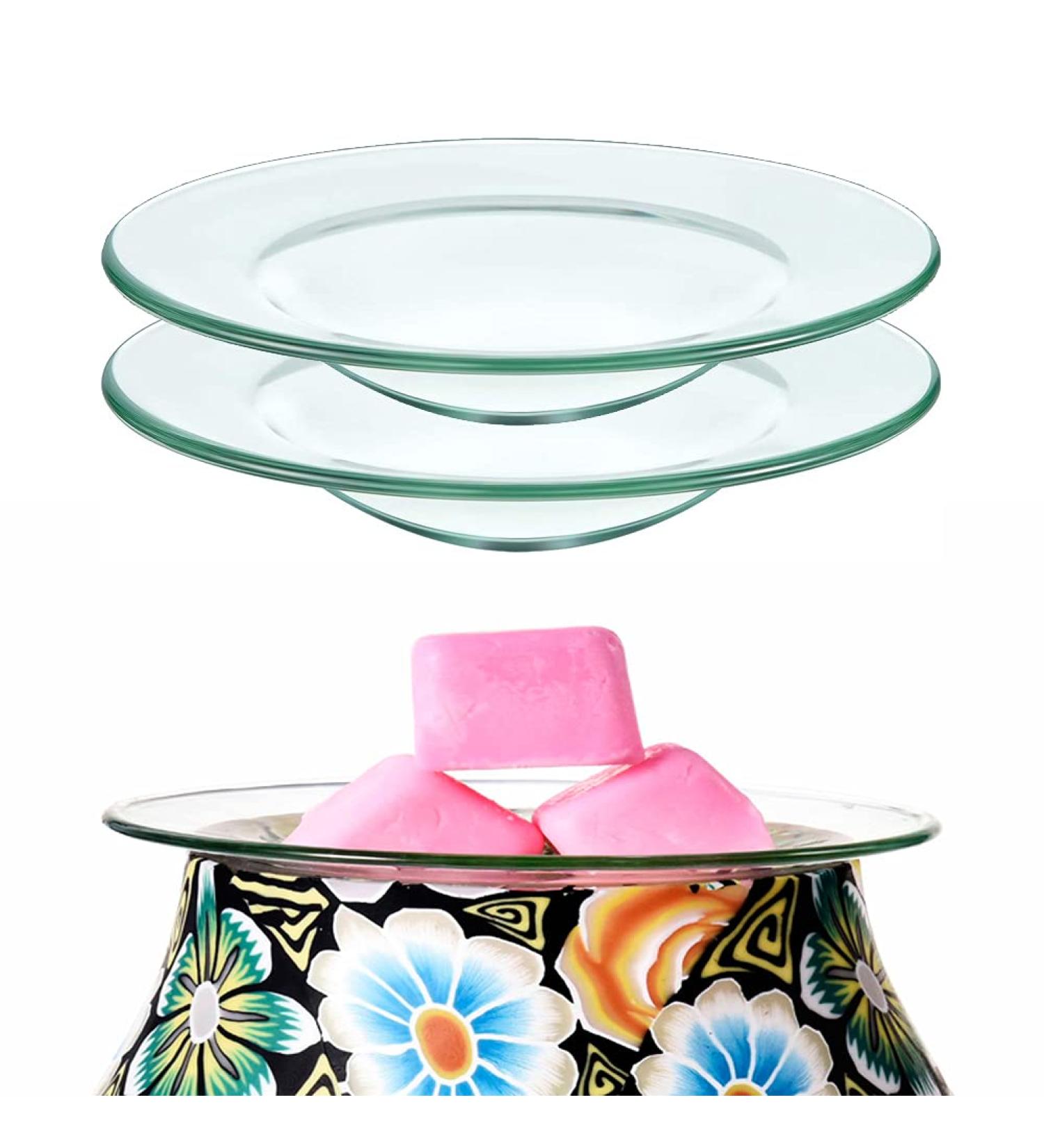 Corleone Replacement Wax Warmer Dishes - Round Glass Bowls for Electric Wax Melter and Burner - Set of 2 - Buy Online on GoSupps.com