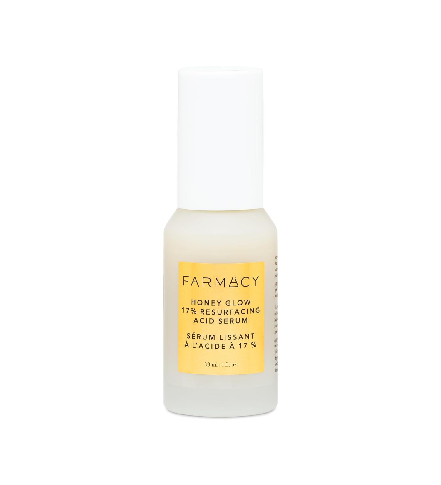 Farmacy Honey Glow 17% AHA & BHA Resurfacing Night Serum - Facial Serum with Hyaluronic Acid - Reduces Fine Lines & Pores - Buy Online on GoSupps.com