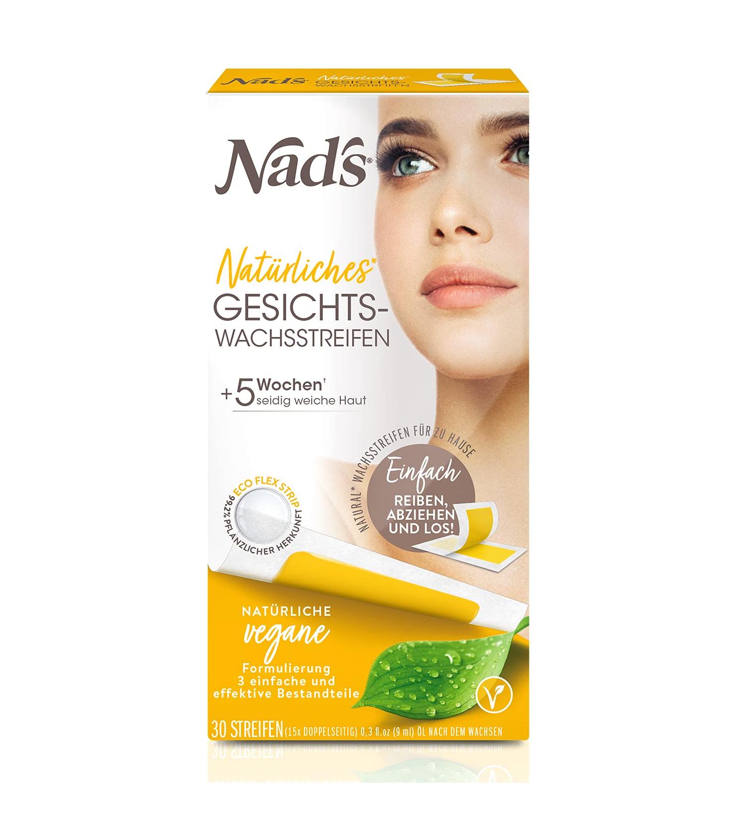 Nads Cold Wax Strips for Face - Natural Women's Hair Removal for All Skin Types - Buy Online on GoSupps.com