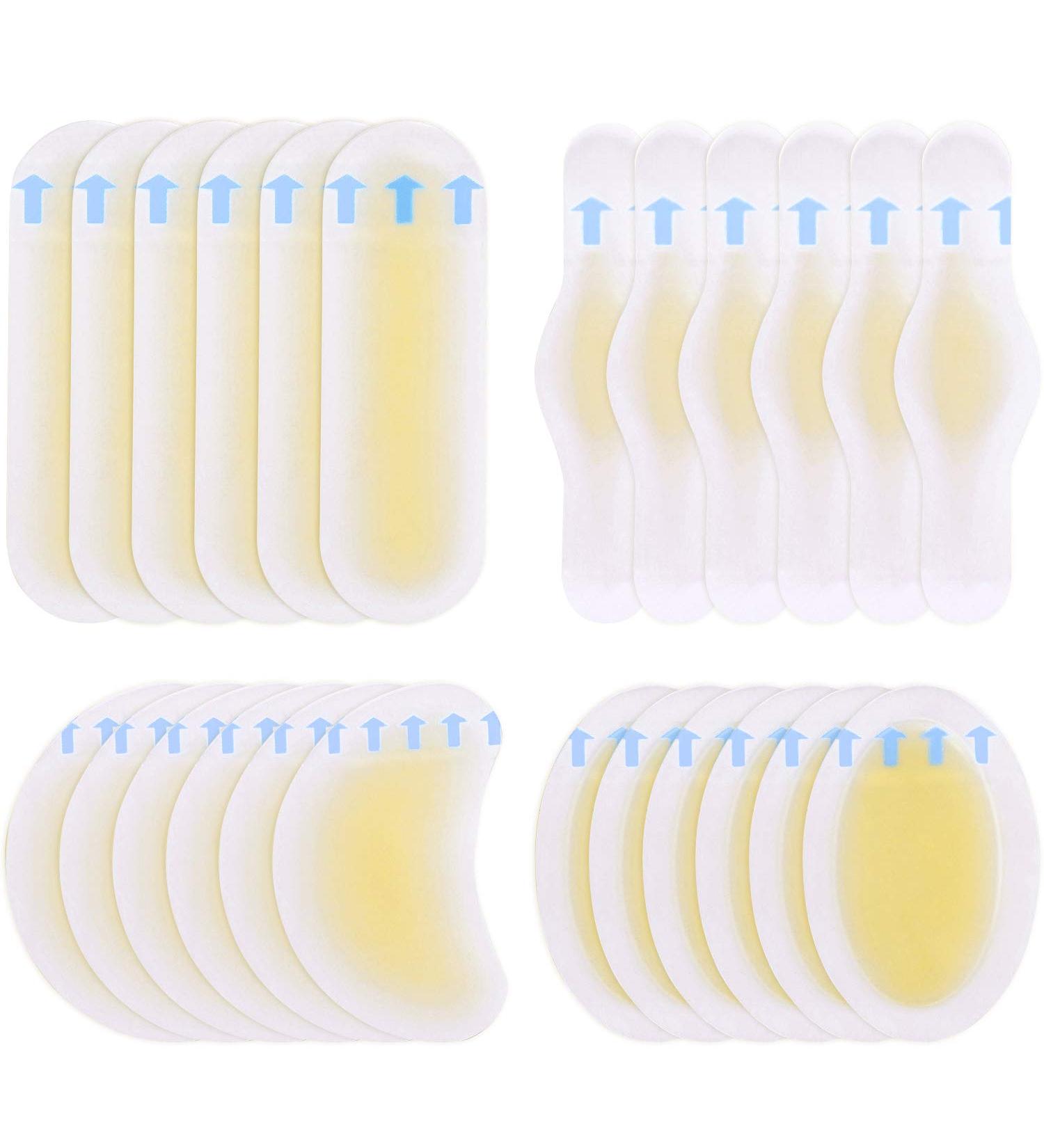 24-Piece Waterproof Blister Gel Guard Bandages for Fingers, Toes, Forefoot, and Heel - Buy Online on GoSupps.com