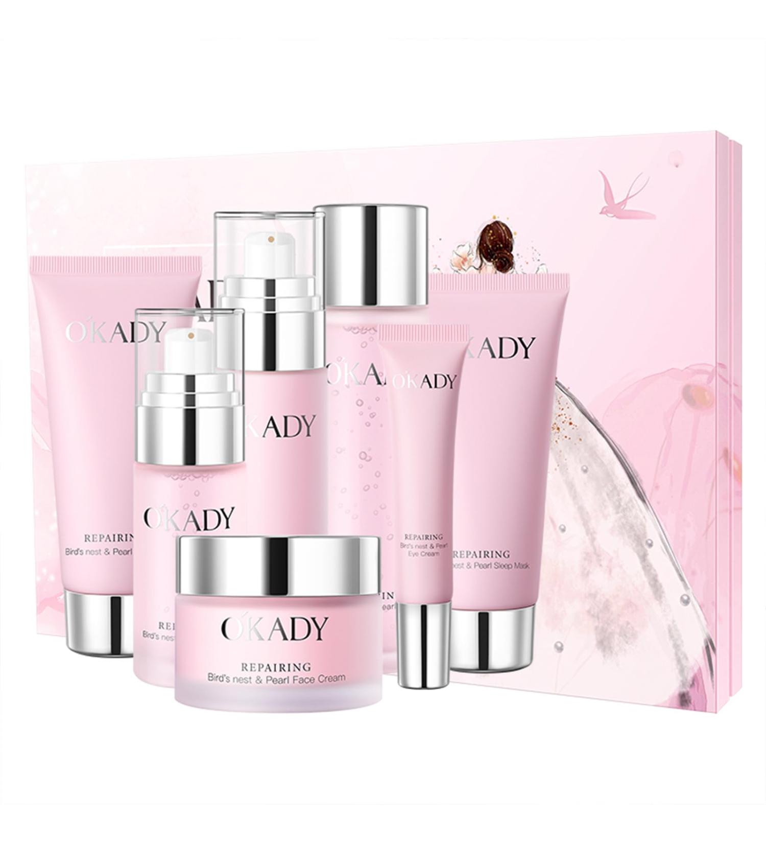 O KADY 7-In-1 Skincare Gift Set | Facial Cleanser Toner Serum & More | Perfect Birthday Gift for Women & Teen Girls | Moisturizing Skin Care Kit - Buy Online on GoSupps.com