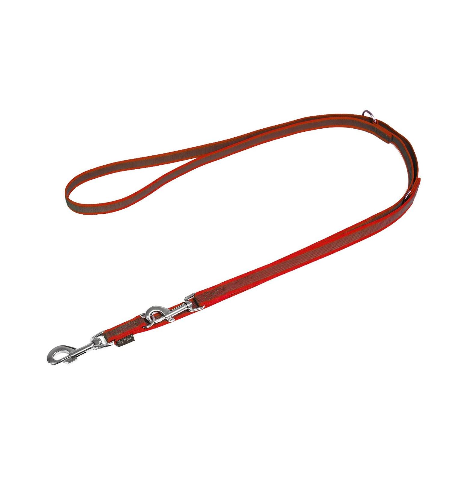 Mystique Rubberized Leash 20mm Standard Carabiner red 2m 2m red