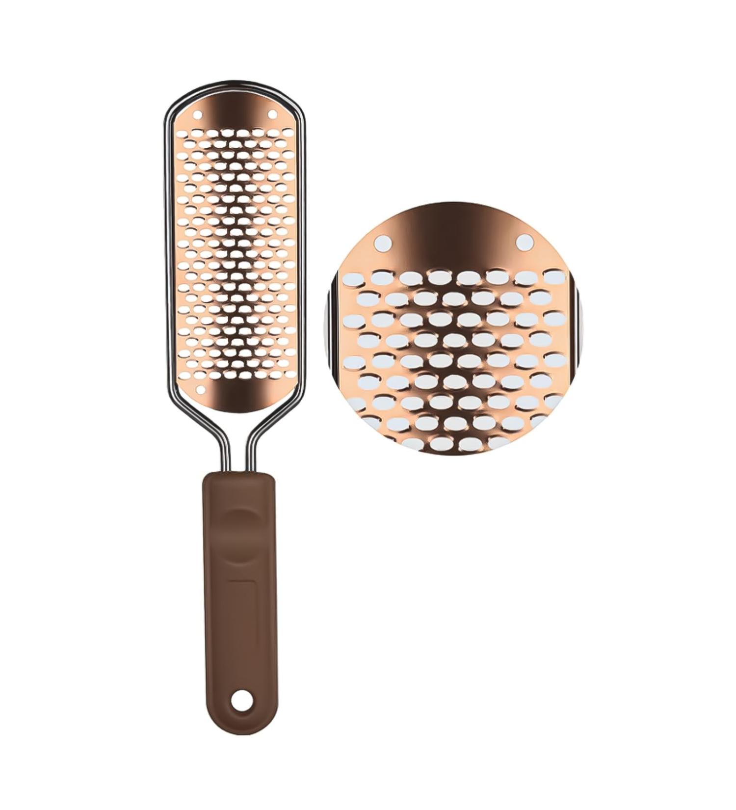 Foot File Professional Pedicure Stainless Steel Detachable Foot Scrubber Callus Remover for feet Foot Scraper Corns Callous Hard Skin Removers Pedicure Rasp for Wet and Dry Feet(Golden) - Buy Online on GoSupps.com