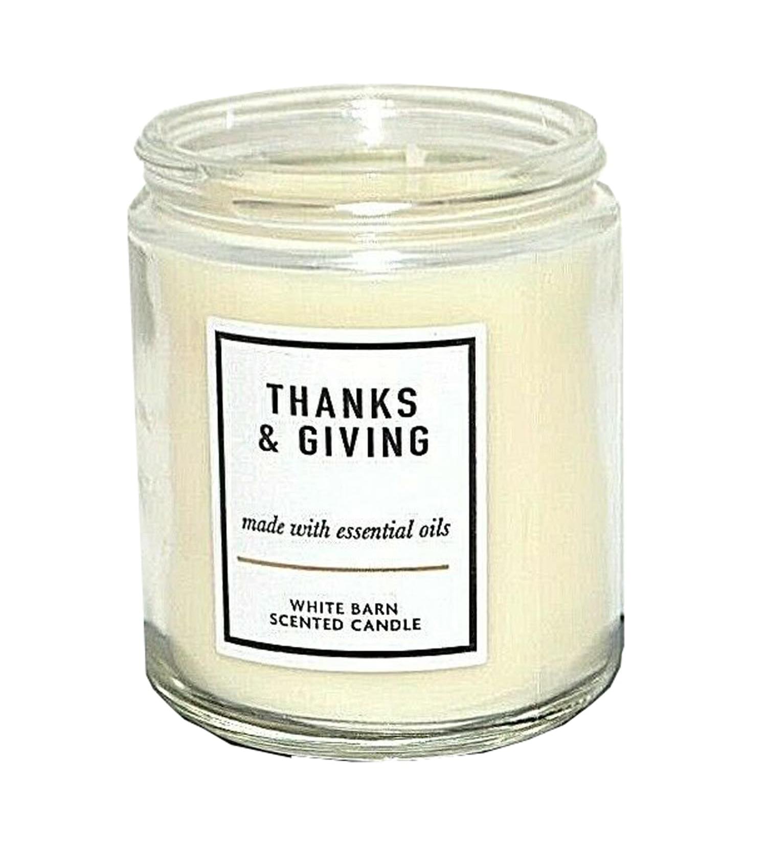 White Barn Thanks & Giving Single Wick Candle 7 Ounce
