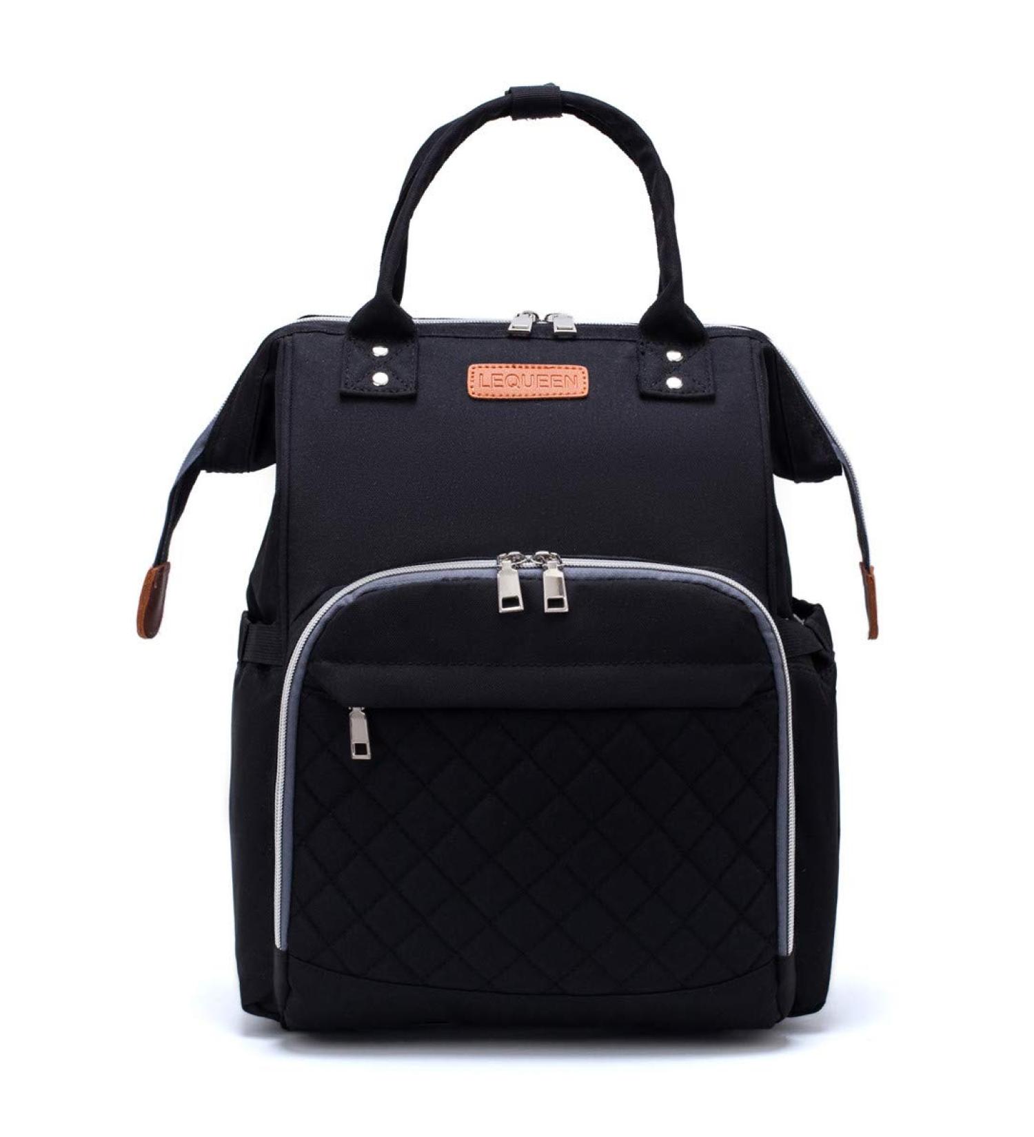 Multi-Function Waterproof Diaper Bag | Large Capacity Nappy Bag Handbag for Baby Care | Travel Backpack in Black - Buy Online on GoSupps.com