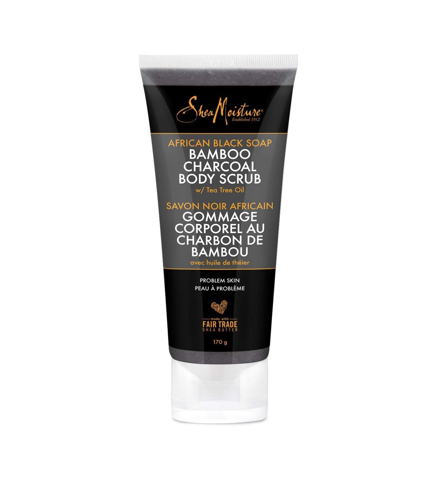 Shea Moisture Body Scrub for troubled skin Bamboo Charcoal paraben free 170 g - Buy Online on GoSupps.com